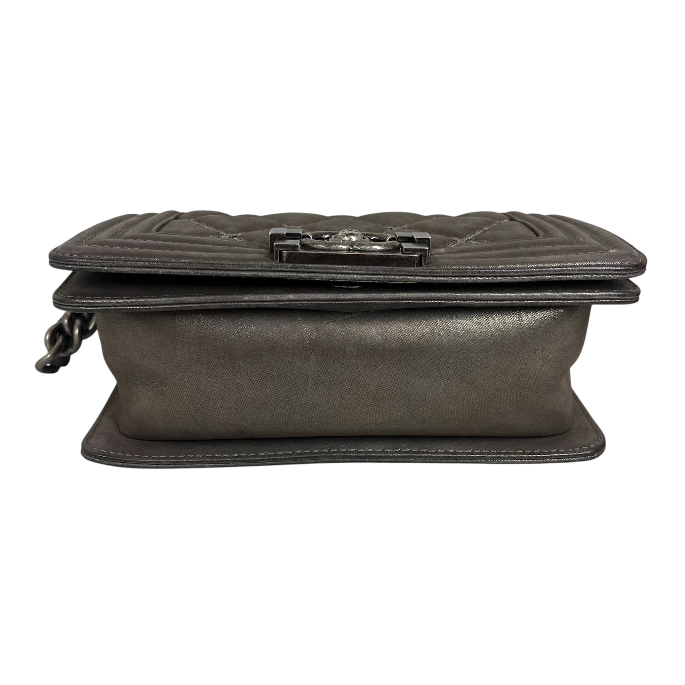 CHANEL/Bag/Leather/SLV/SMALL BOY BAG view 3