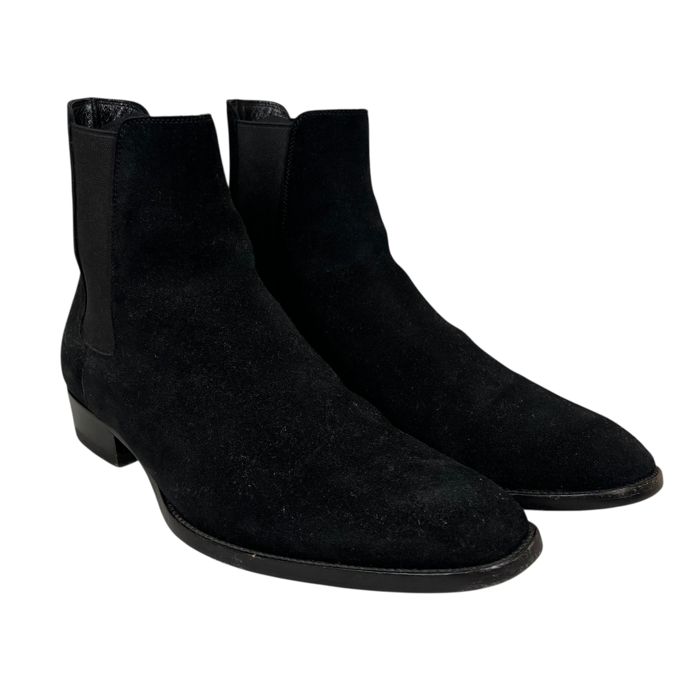 SAINT LAURENT/Chelsea Boots/EU 40/Suede/BLK/WYATT 30 CHELSEA view 1