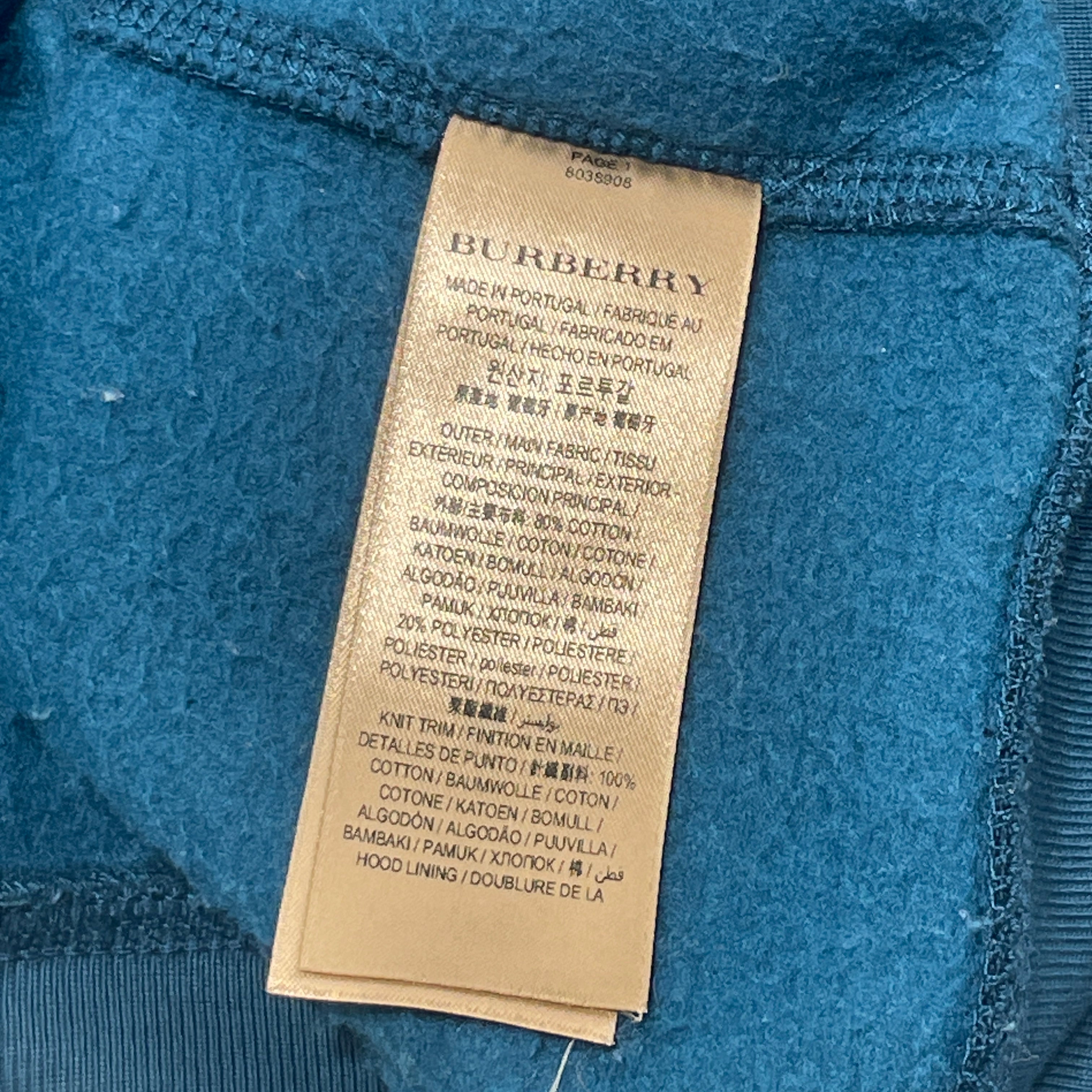 BURBERRY LONDON/Hoodie/Cotton/BLU/ view 4