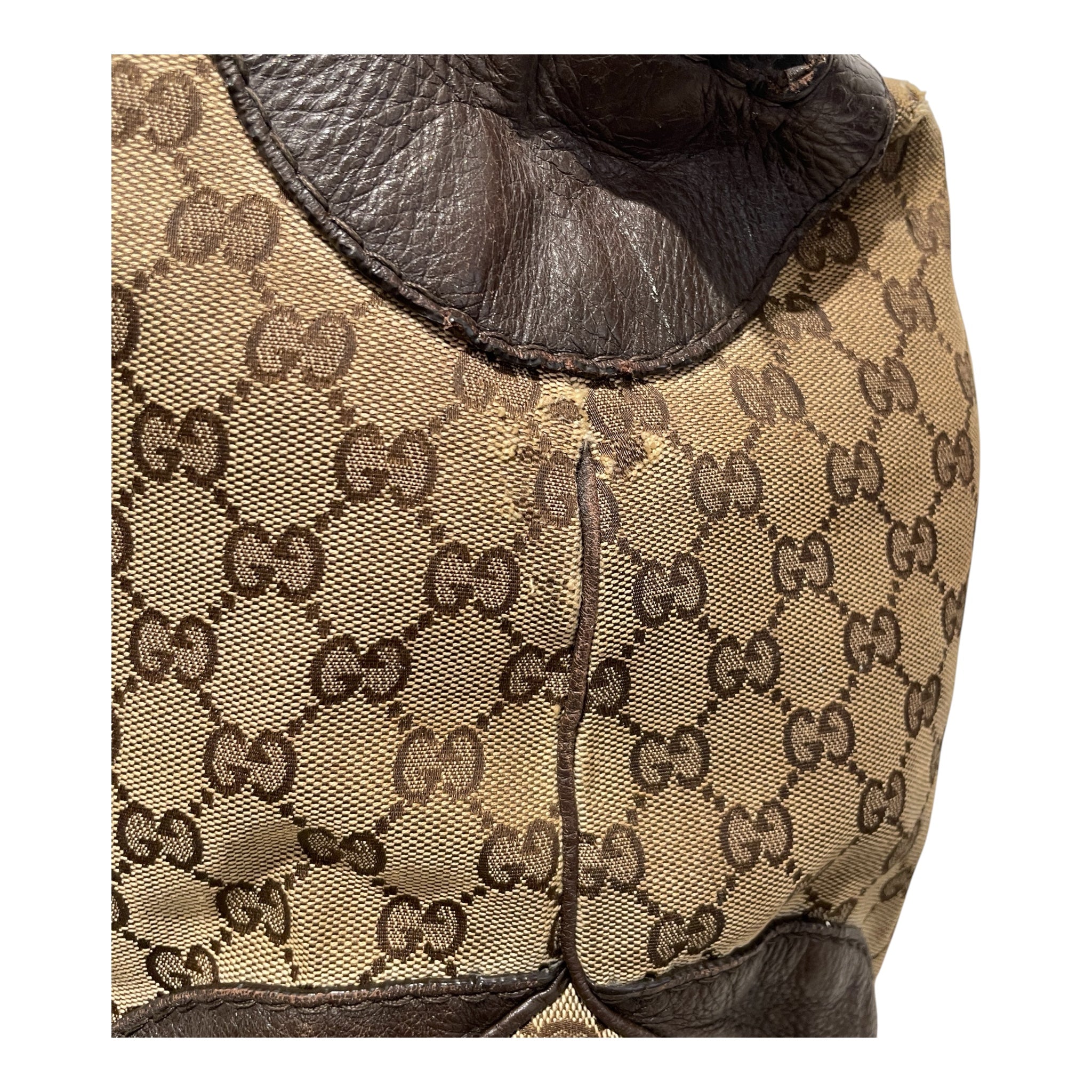 GUCCI/Tote Bag/Cotton/BRW/hobo slouch view 5