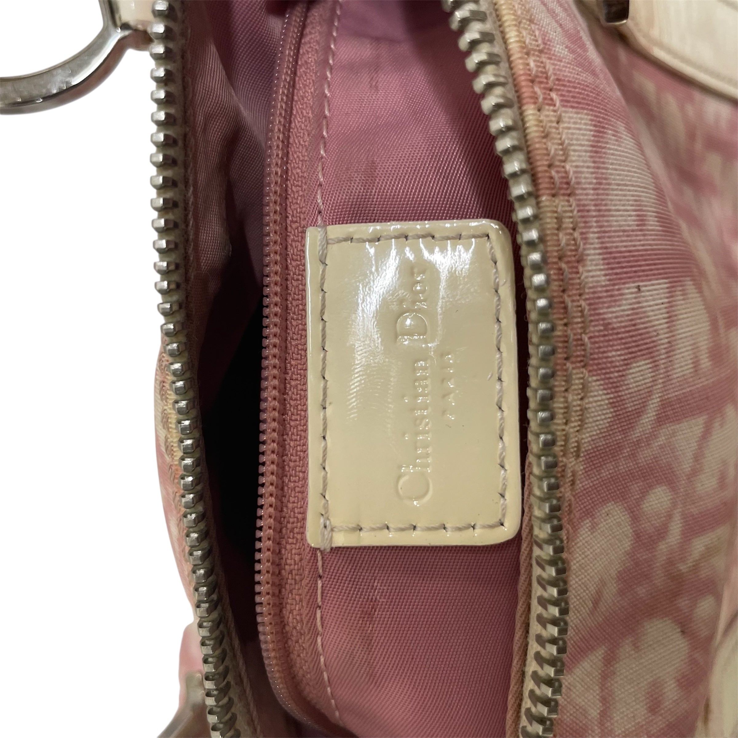 Christian Dior/Hand Bag/All Over Print/Leather/PNK/pink print hand bg pink/white view 5