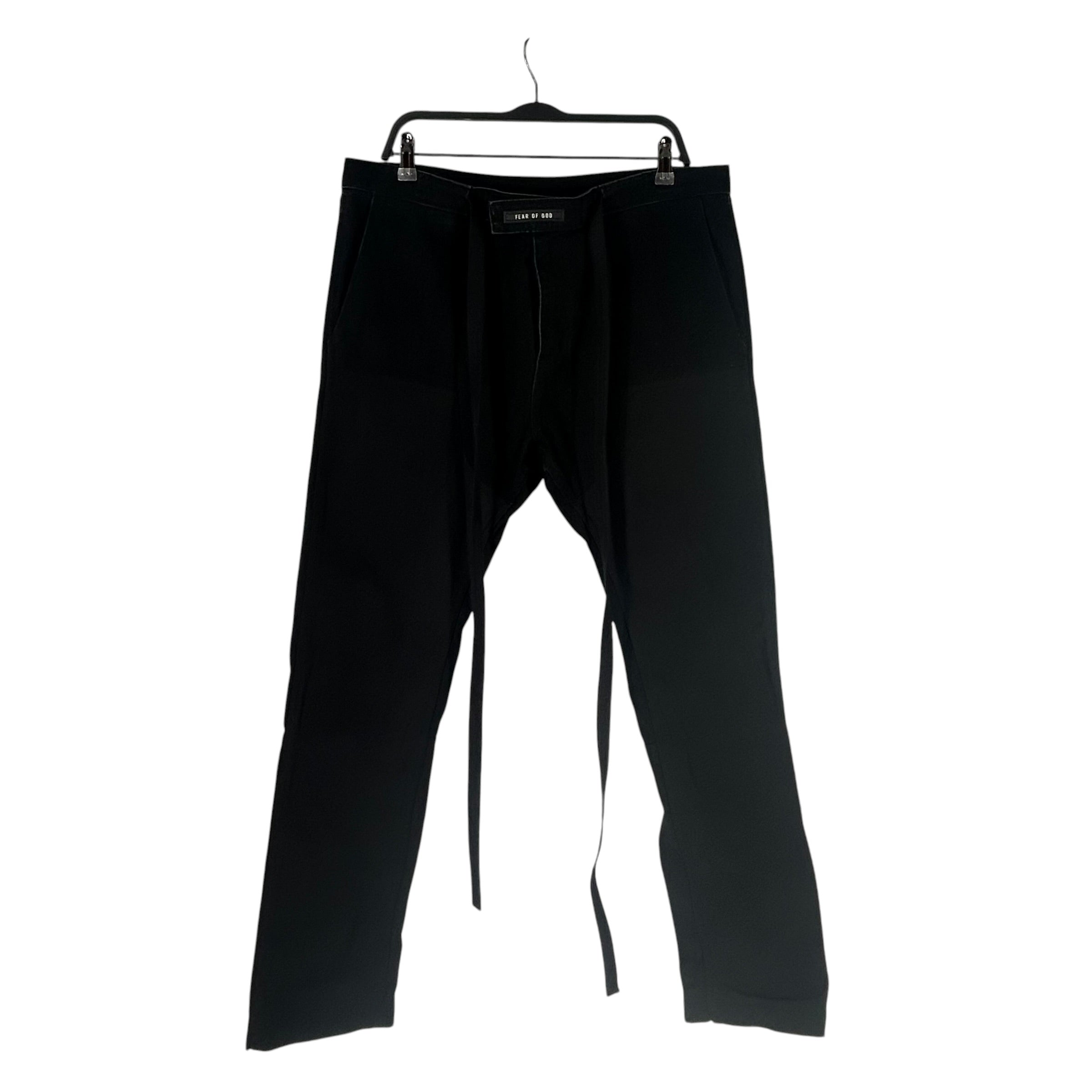 FEAR OF GOD/Straight Pants/L/Cotton/BLK/double knee view 1