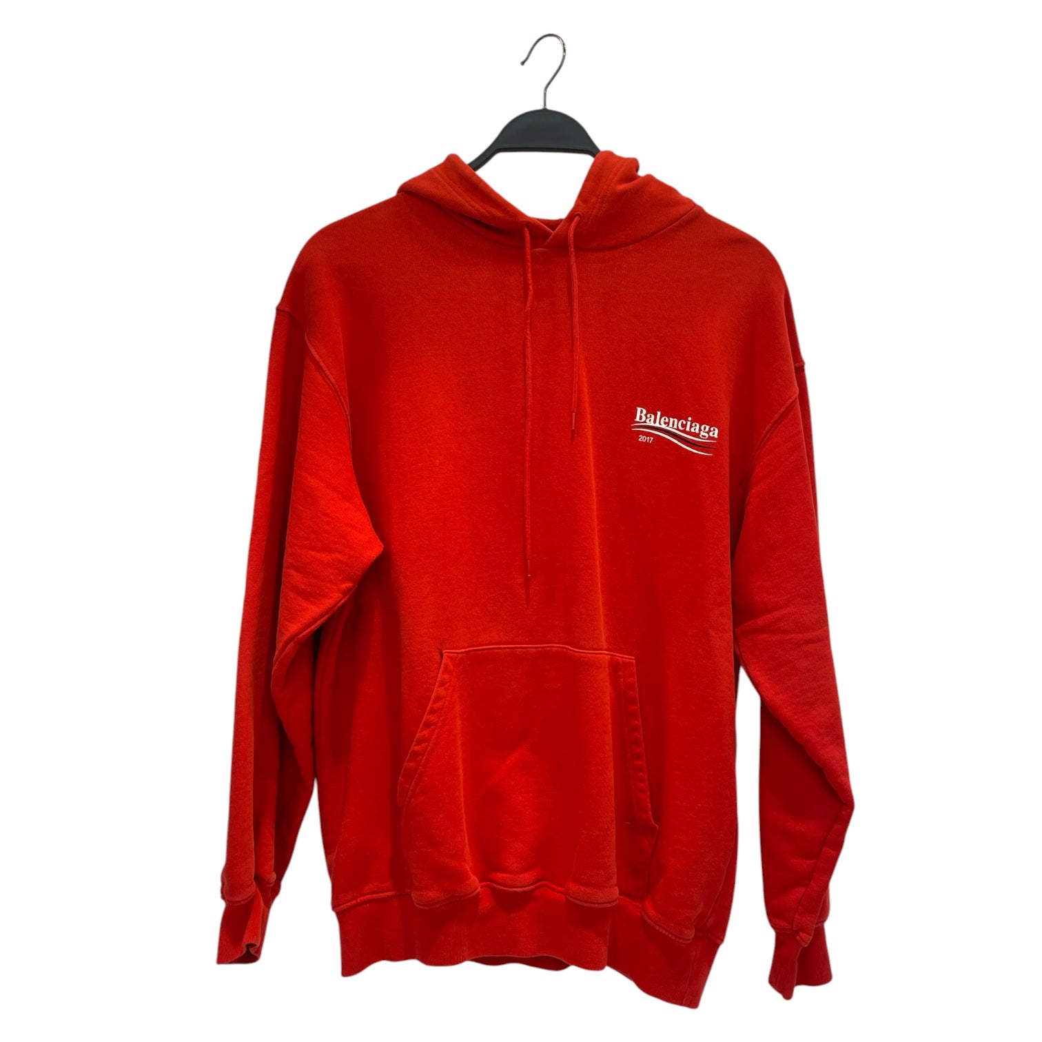BALENCIAGA/Hoodie/XS/Cotton/RED/2017/ RED HOODIE view 1