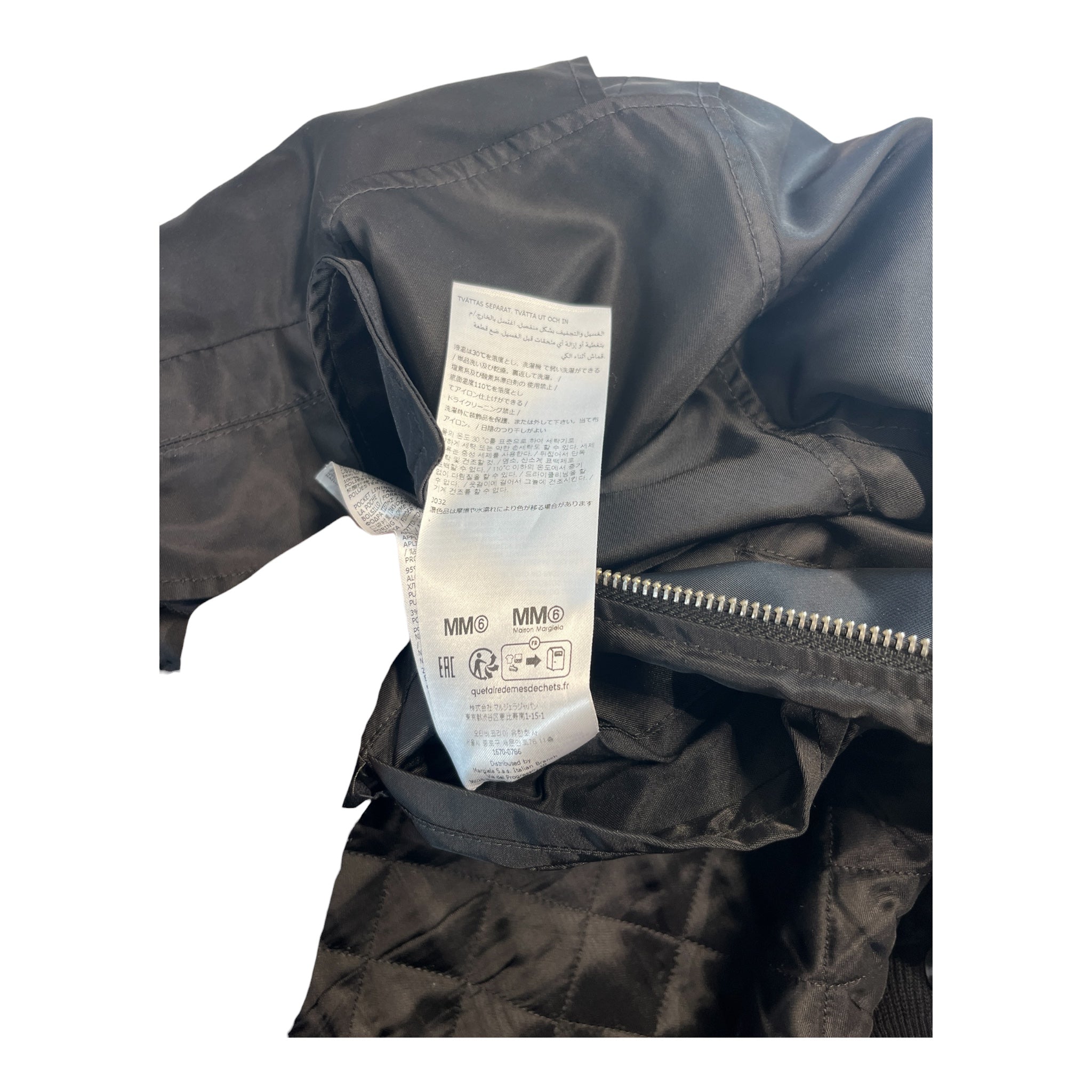 MM6/Flight Jkt/50/Nylon/BLK/Single Breasted/CROPPED BOMBER view 7