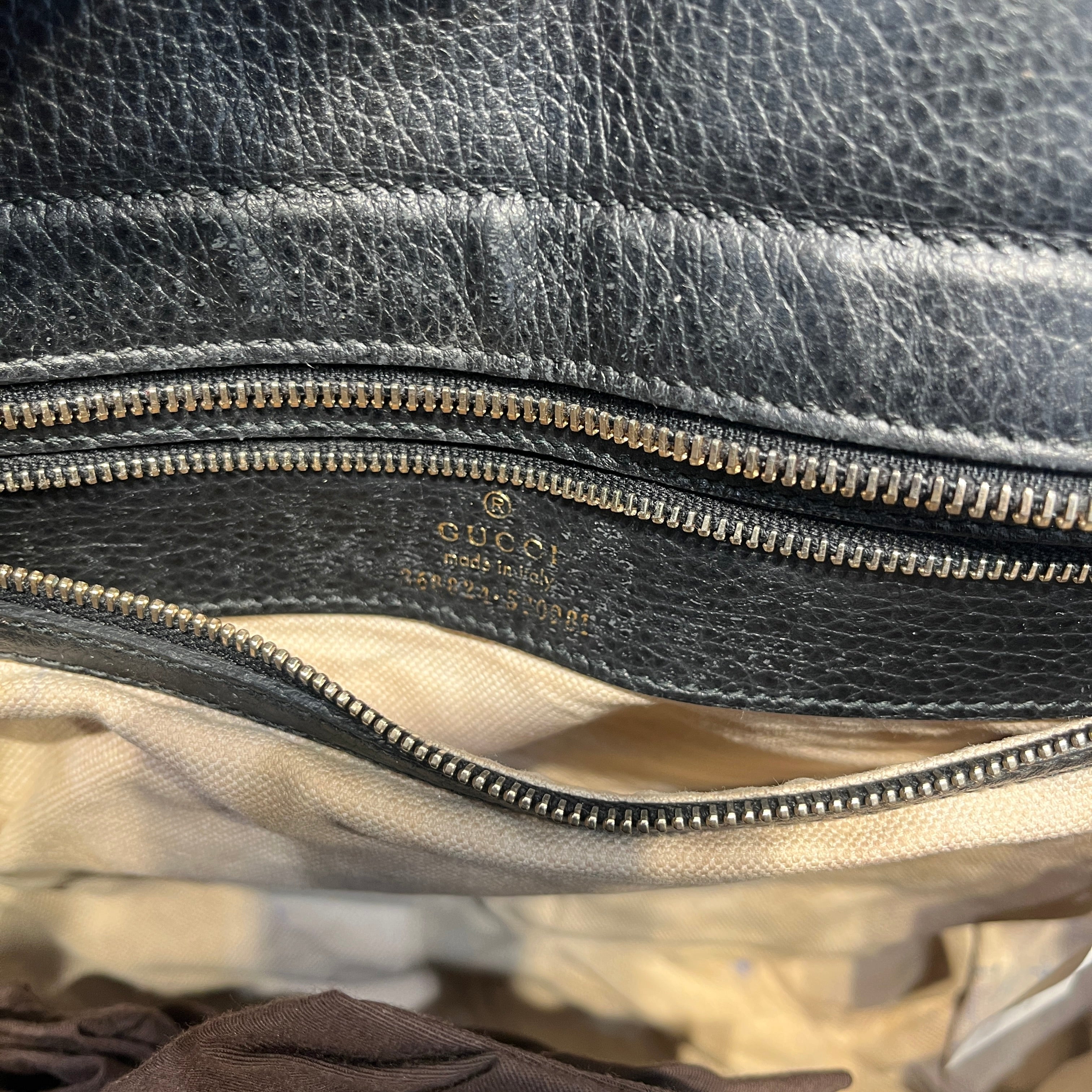 GUCCI/Hand Bag/Leather/BLK/HAND BAG view 3