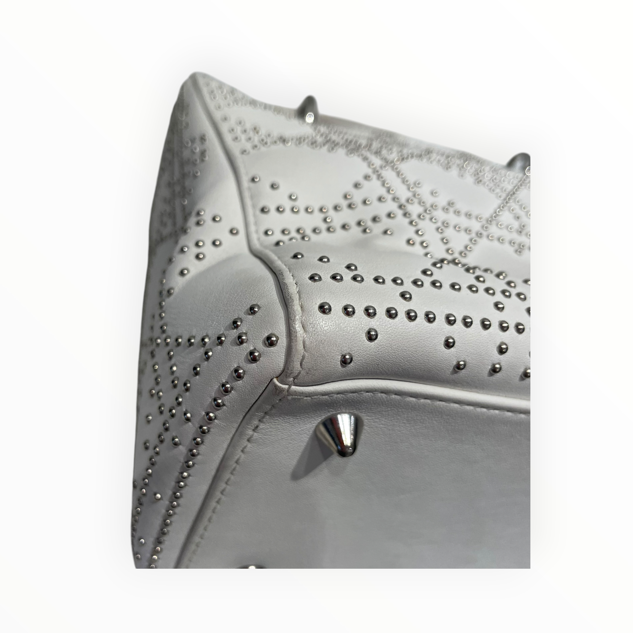 Christian Dior/Hand Bag/Leather/WHT/Cannage Lady Dior view 14