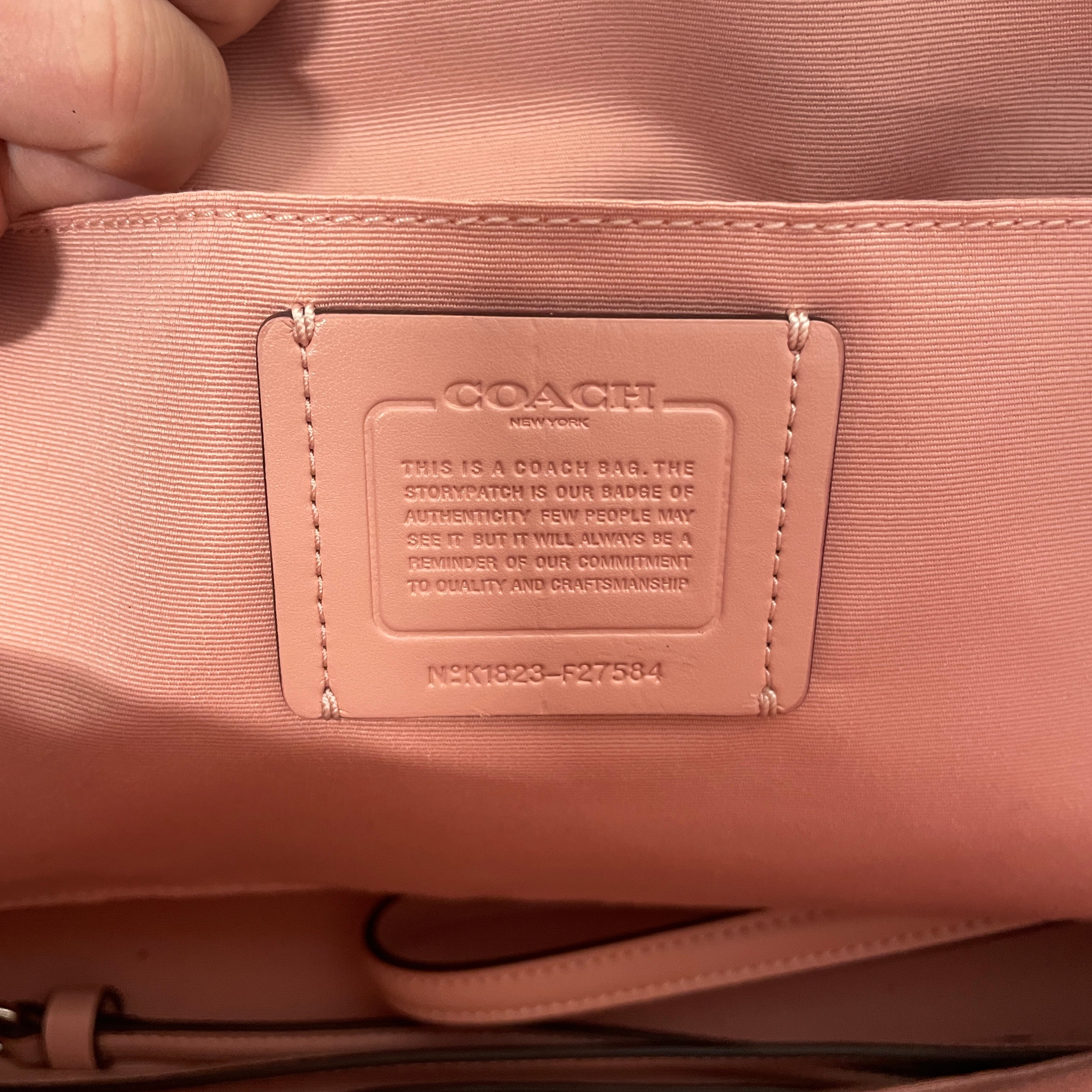 COACH/Hand Bag/Monogram/Leather/BRW/PINK TRIM/TOP HANDLE/SIERRA view 7