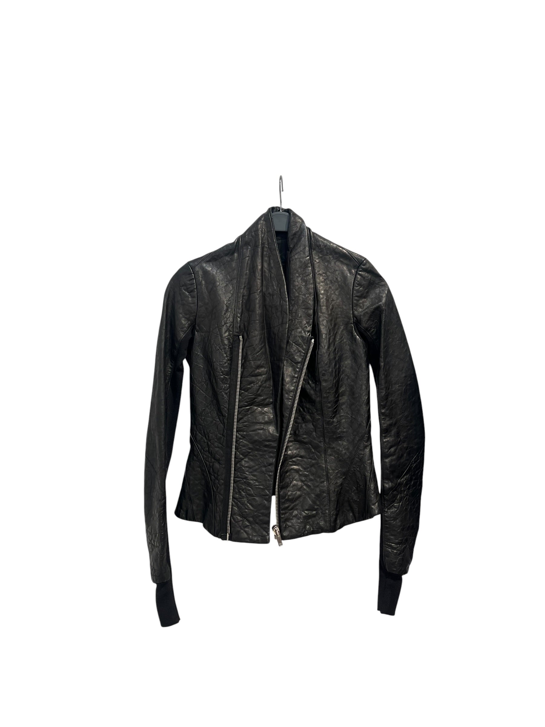 Rick Owens/Jacket/6/BLK/LEATHER BODY HALF LEATHER ARM view 1