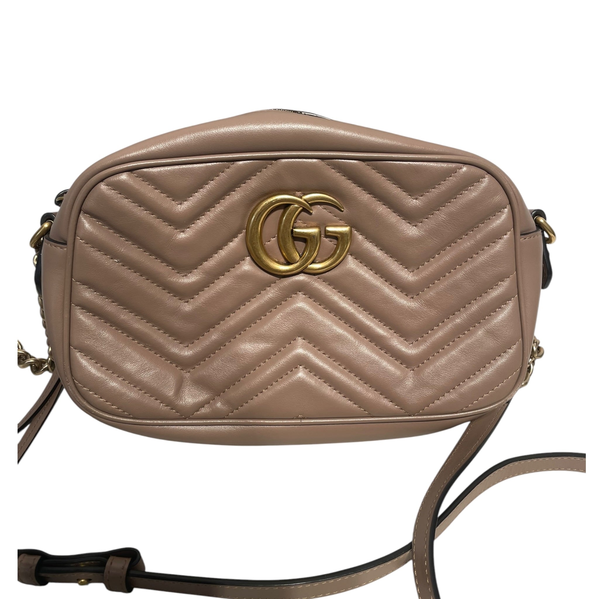GUCCI/Cross Body Bag/Leather/BRW/GG Marmont Matelasse Small view 3