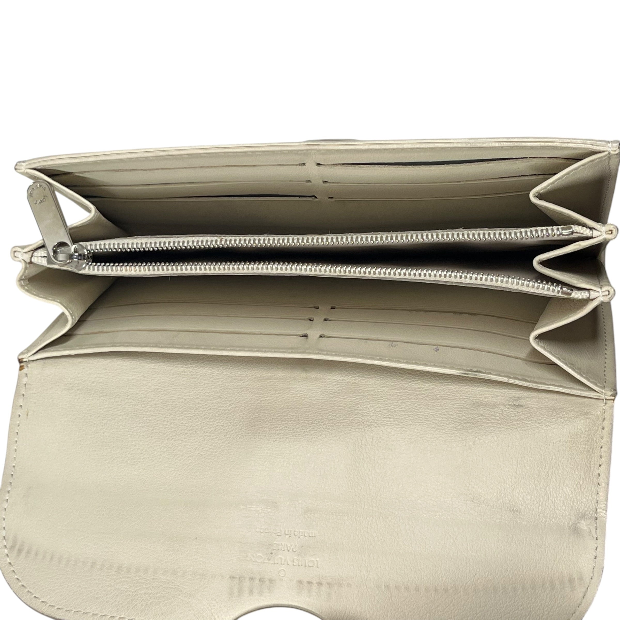LOUIS VUITTON/Long Wallet/Leather/CRM/L's/MAHINA WALLET view 5