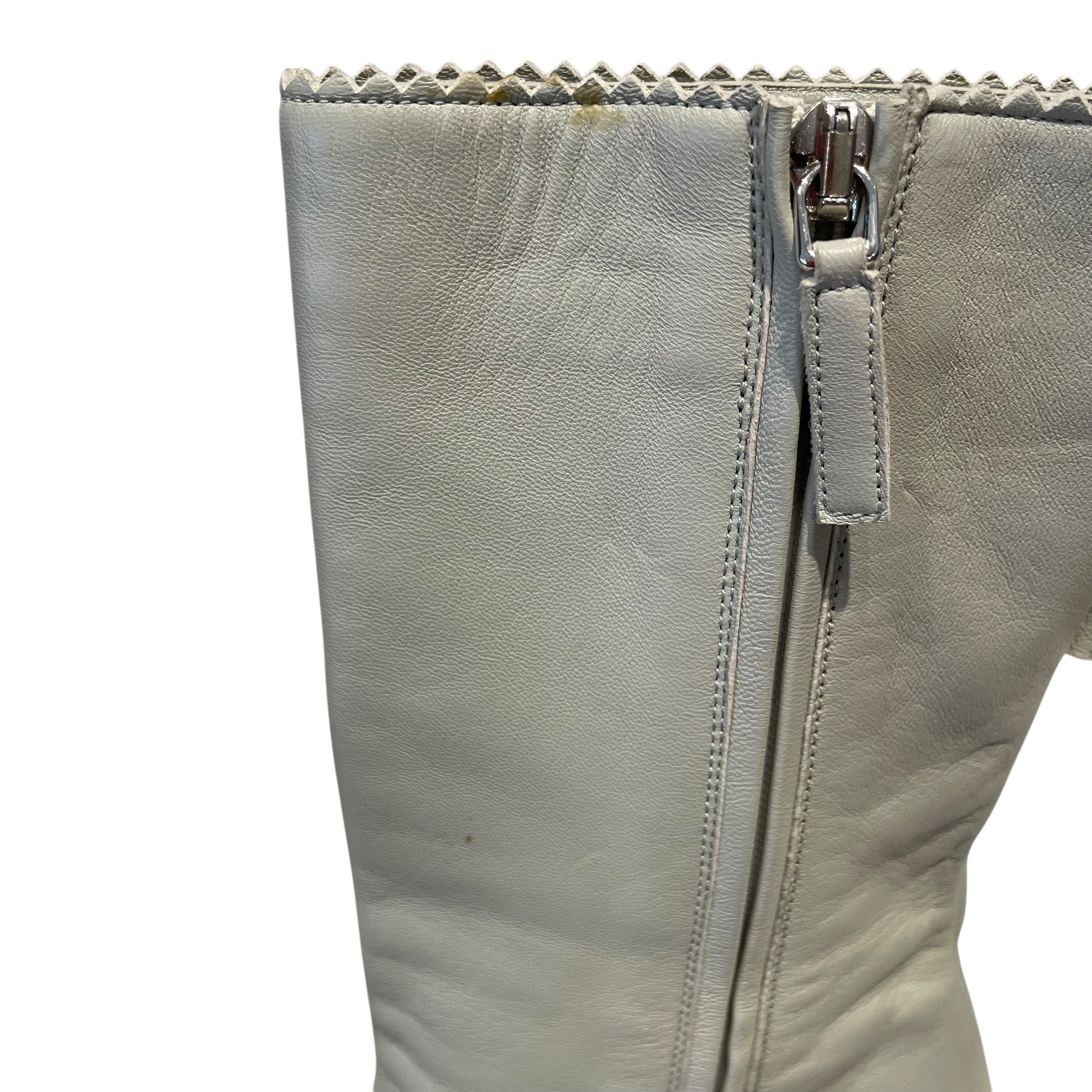 OFF-WHITE/Rain Boots/US 5/Leather/GRY/NAPPA SPONGE ANKLE BOOTS view 7