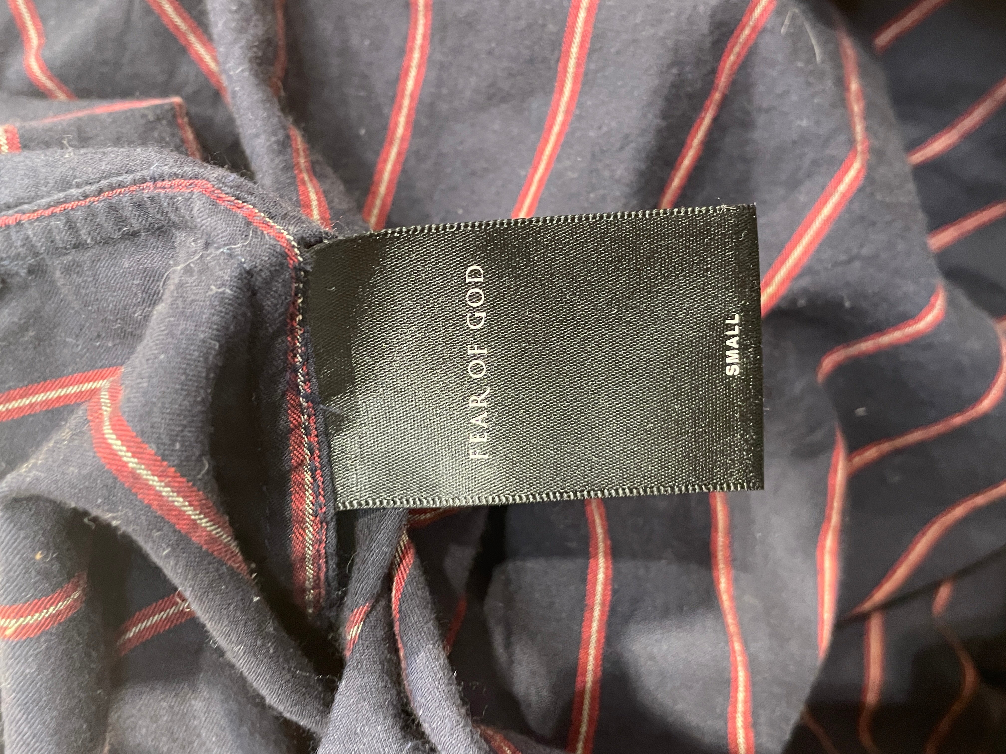 FEAR OF GOD/Shirt/S/Cotton/NVY/Stripe/FIFTH COLLECTION PAJAMA SHIRT view 4