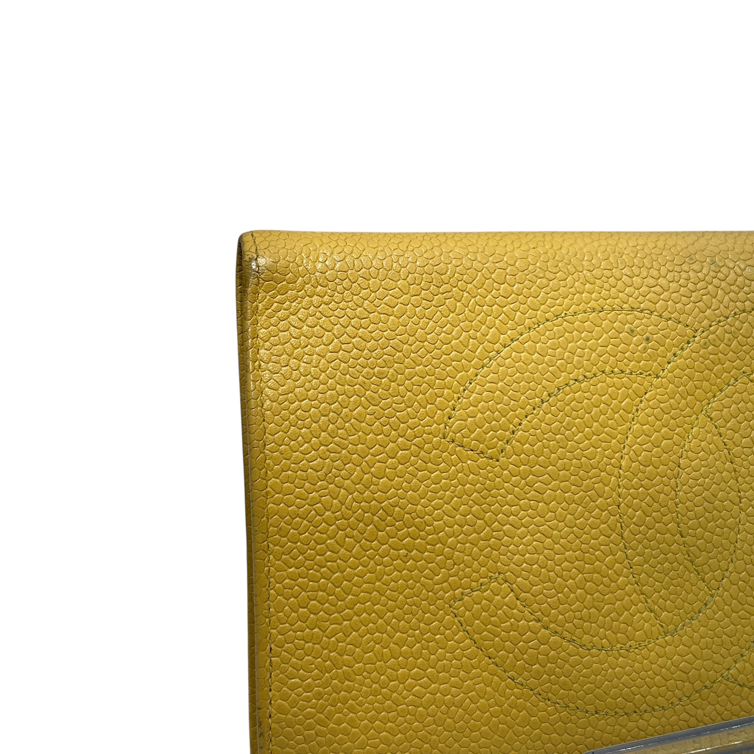 CHANEL/Trifold Wallet/Leather/YEL/ view 6
