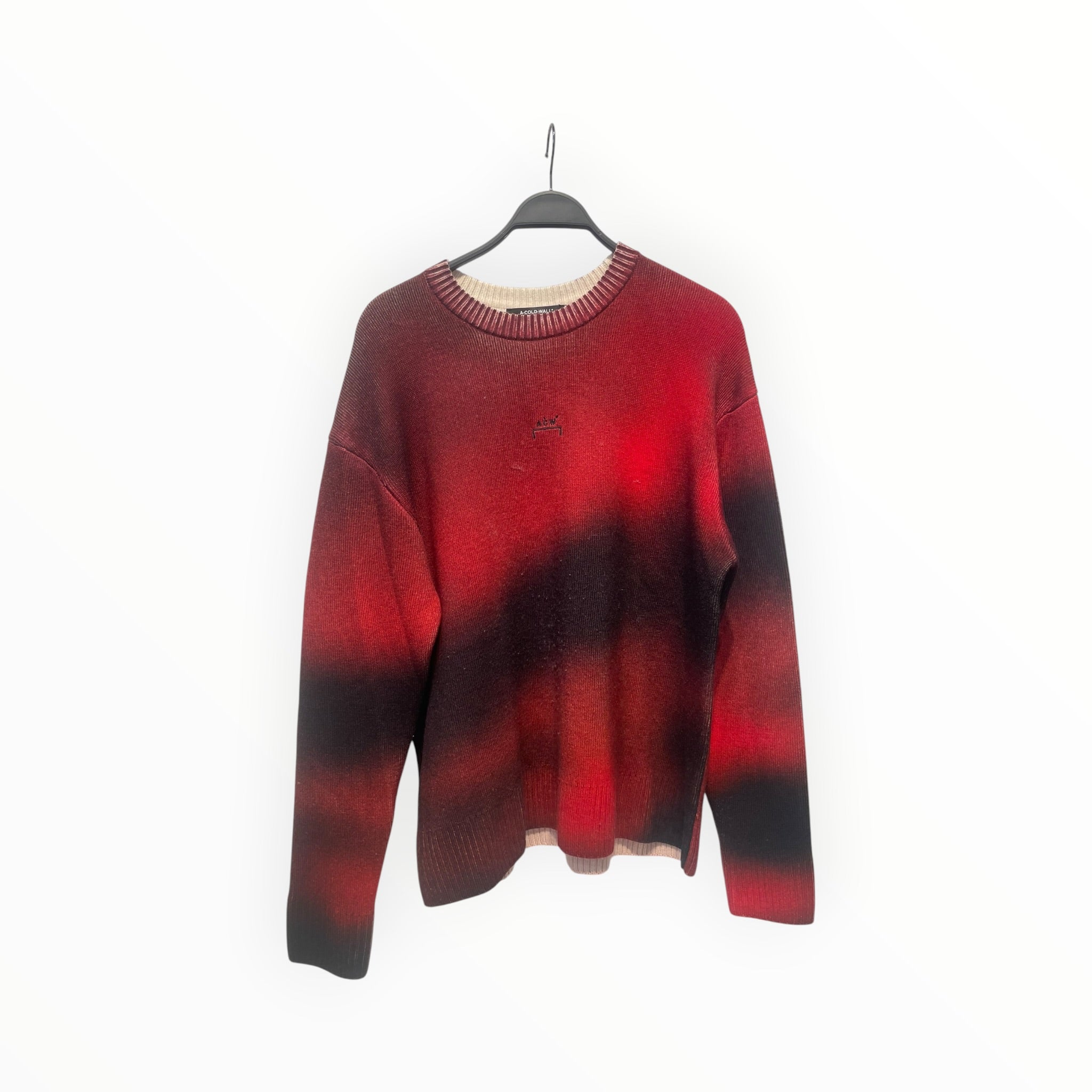 A-COLD-WALL/Sweater/S/Wool/RED/red logo sweater view 1