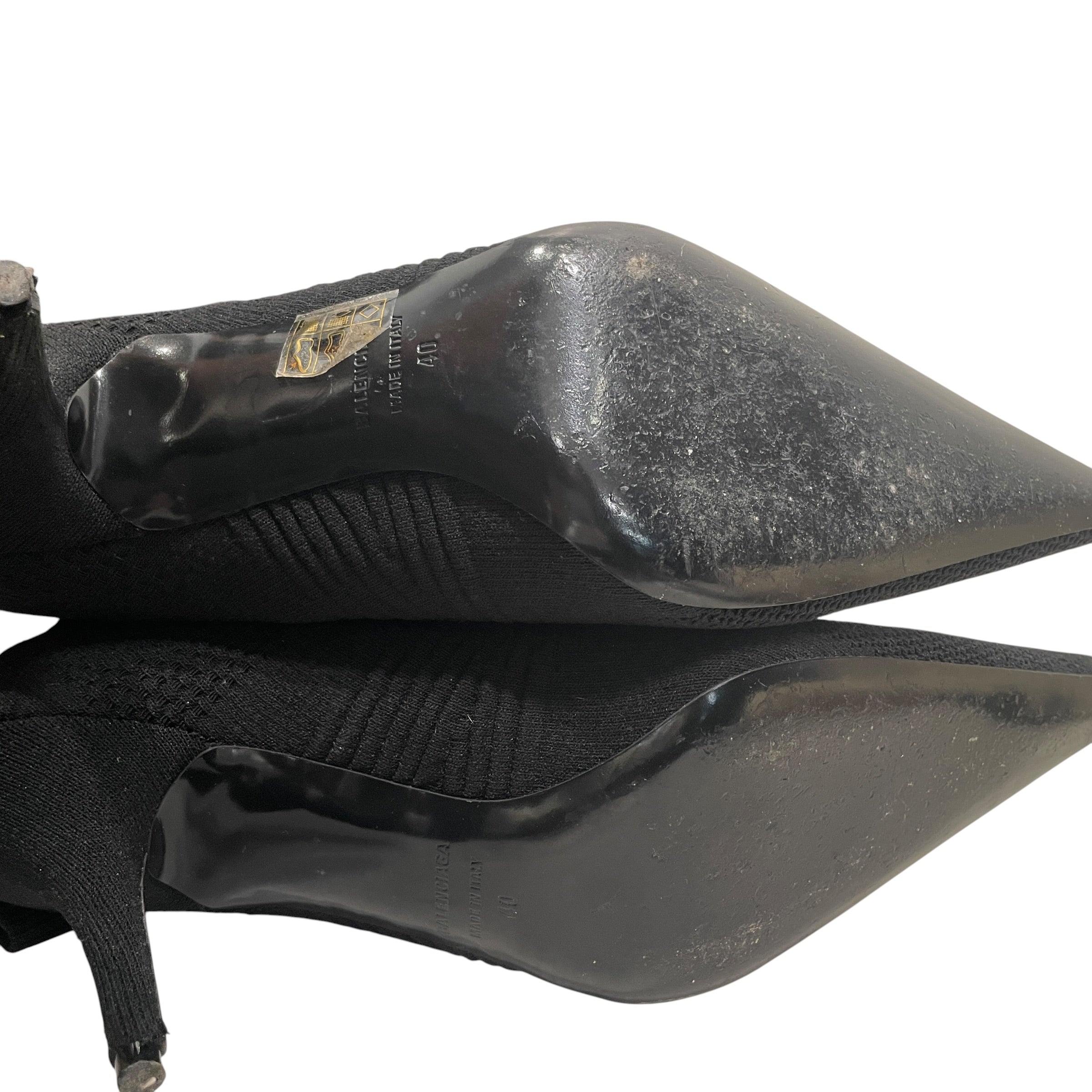 BALENCIAGA/Boots/EU 40/Cotton/BLK/SOCKS HEEL BOOTS view 5