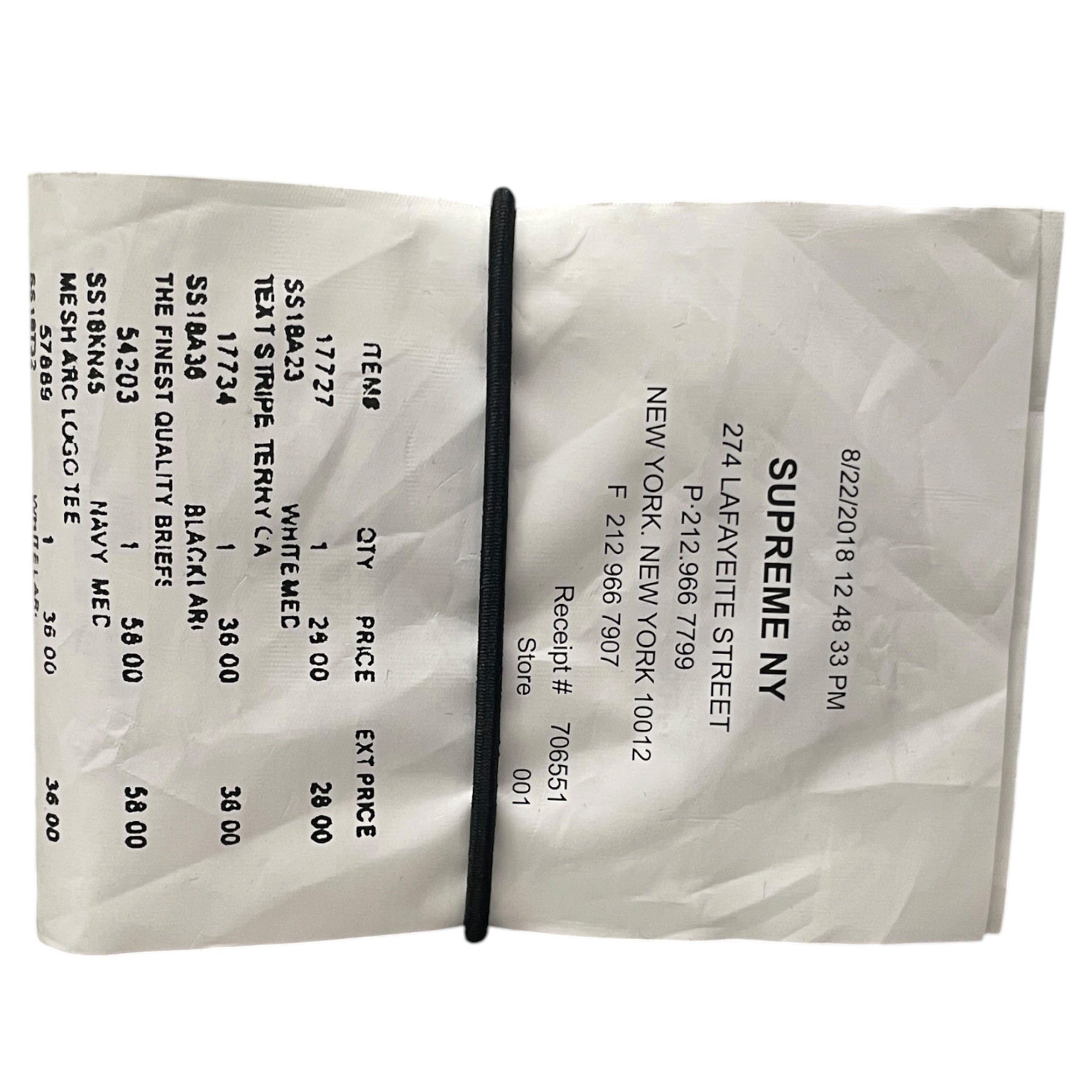 MM6/Supreme/Wallet/Leather/WHT/M's/RECEIPT WALLET view 1