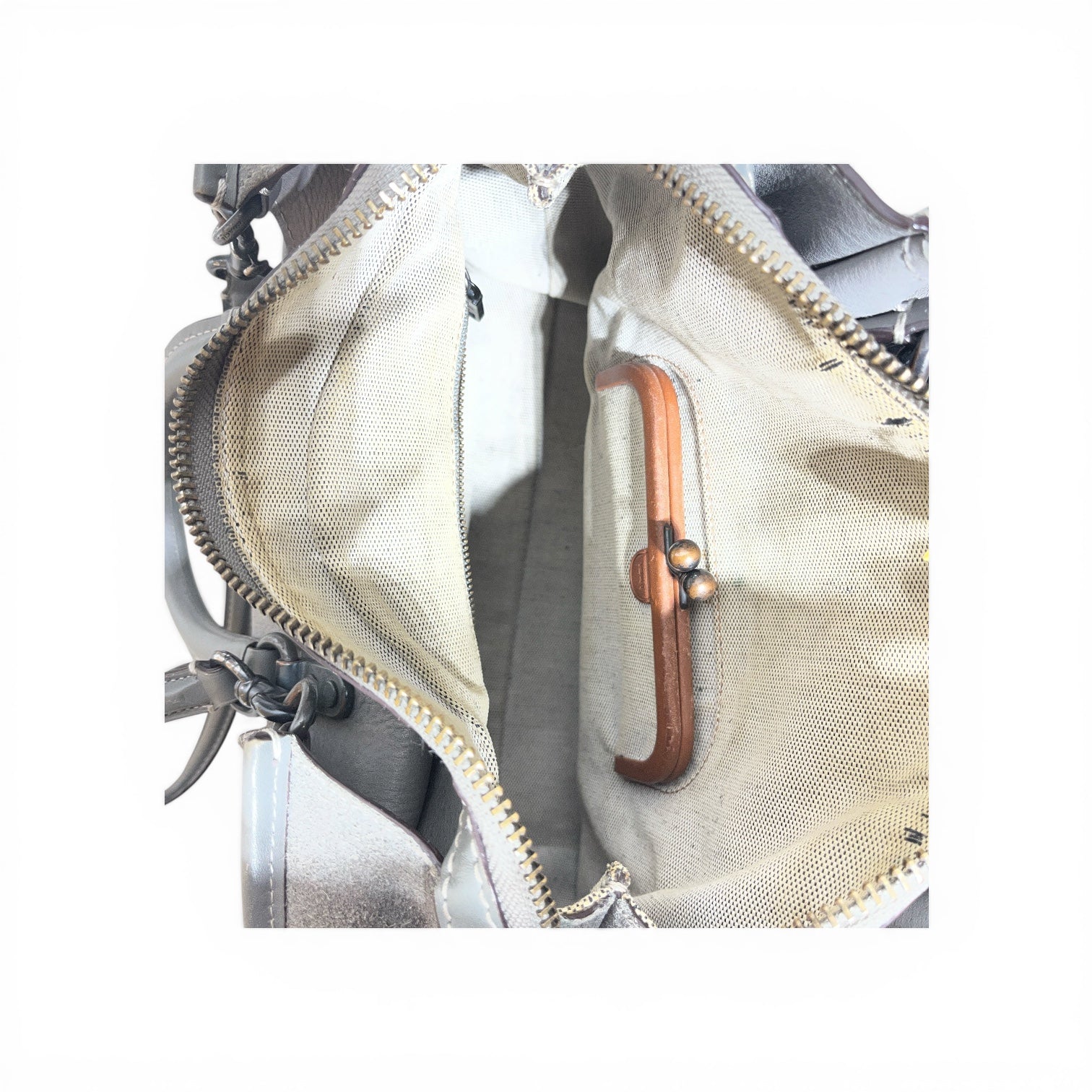 COACH/Hand Bag/Suede/GRY/ROUGE BAG LARGE view 4
