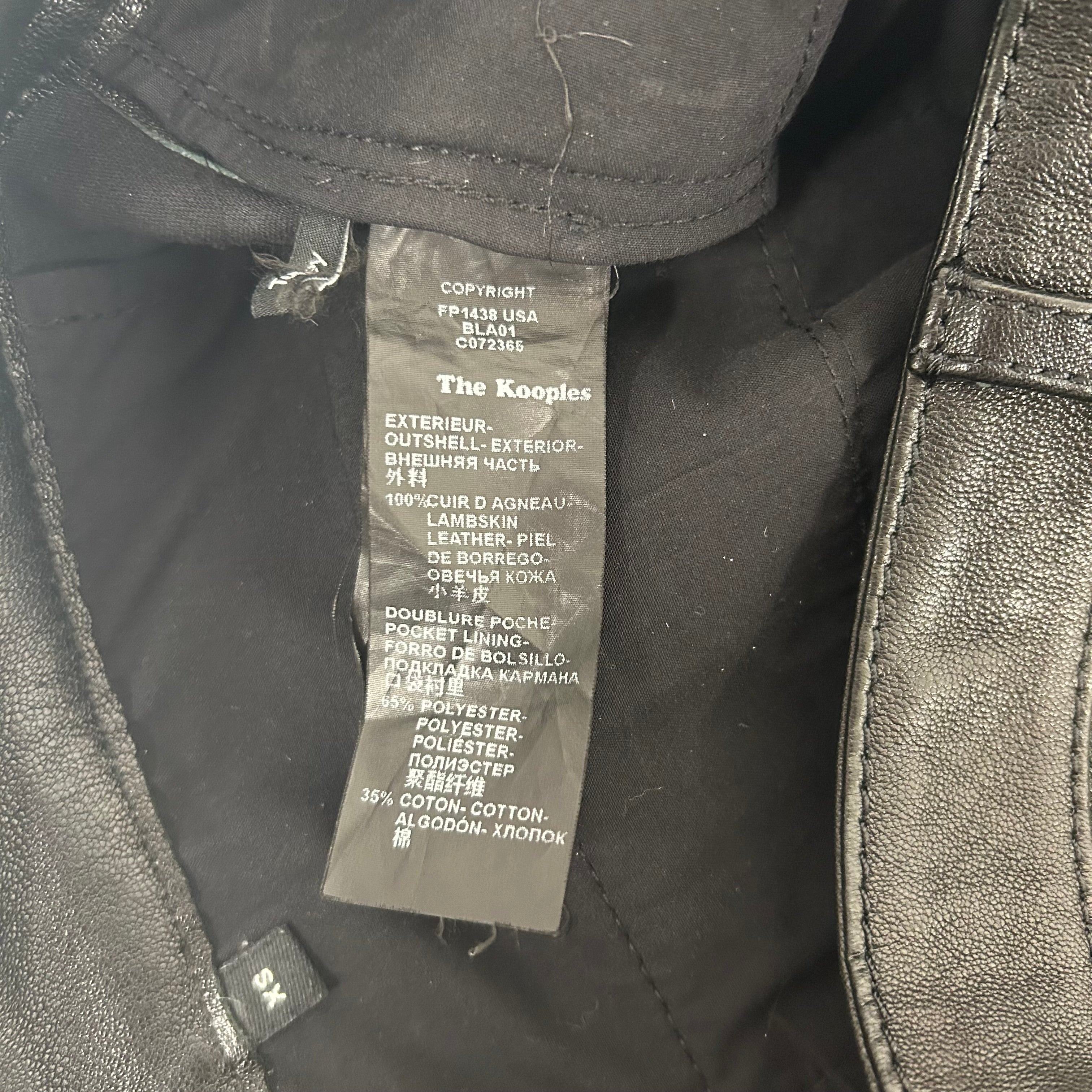 The Kooples/Skinny Pants/XS/Leather/BLK/Low-rise/LAMBSKIN SILVER ZIPS view 4