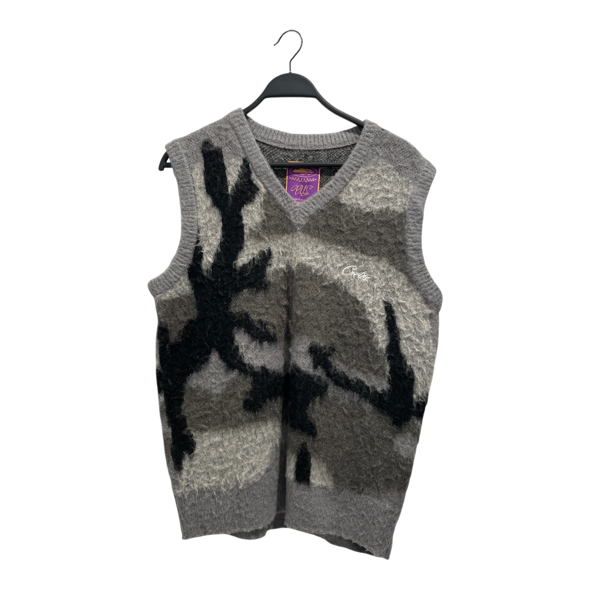 Corteiz/Fleece Vest/S/Camouflage/Mohair/GRY/ view 1