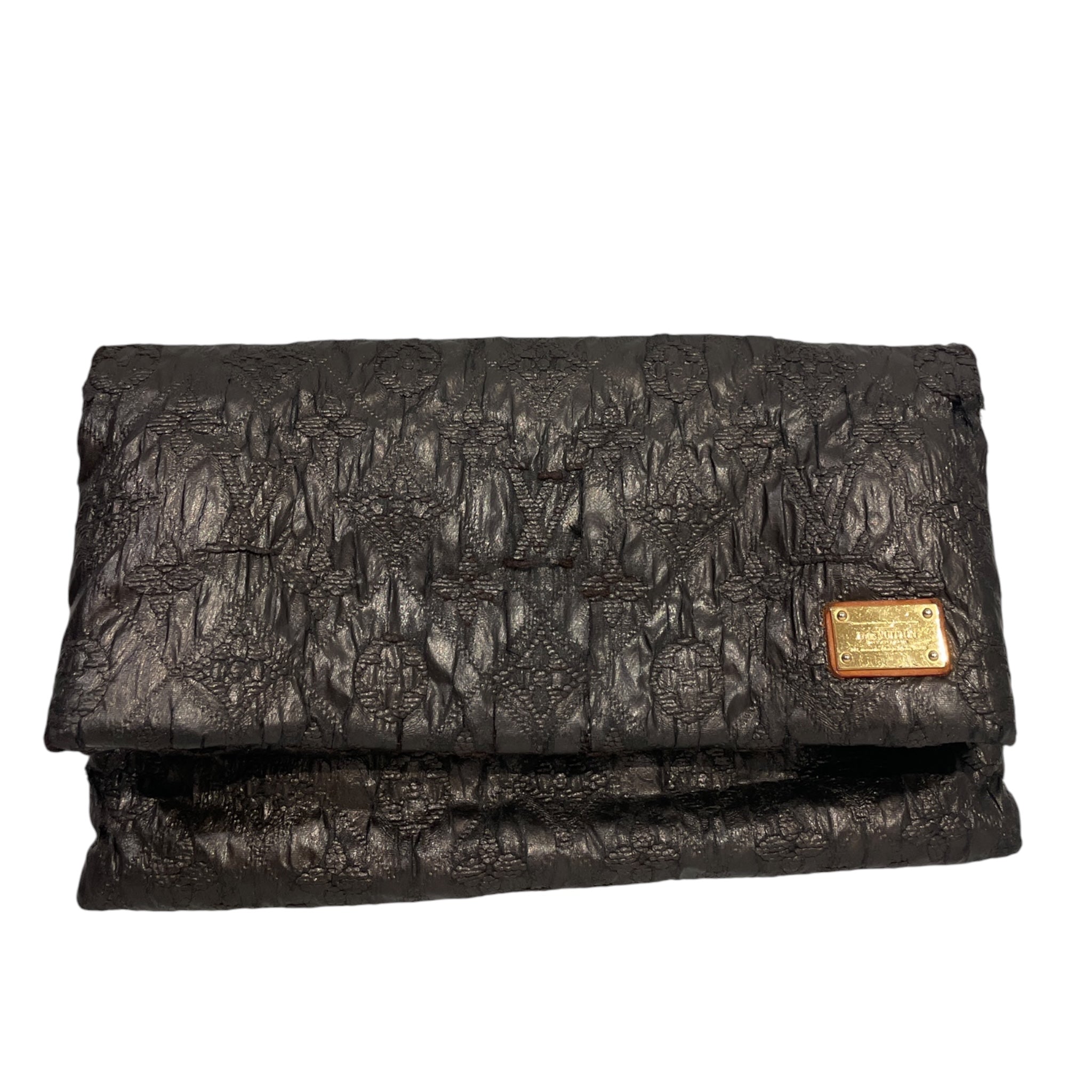 LOUIS VUITTON/Clutch Bag/Monogram/Leather/BLK/RJ6XBK7 view 1