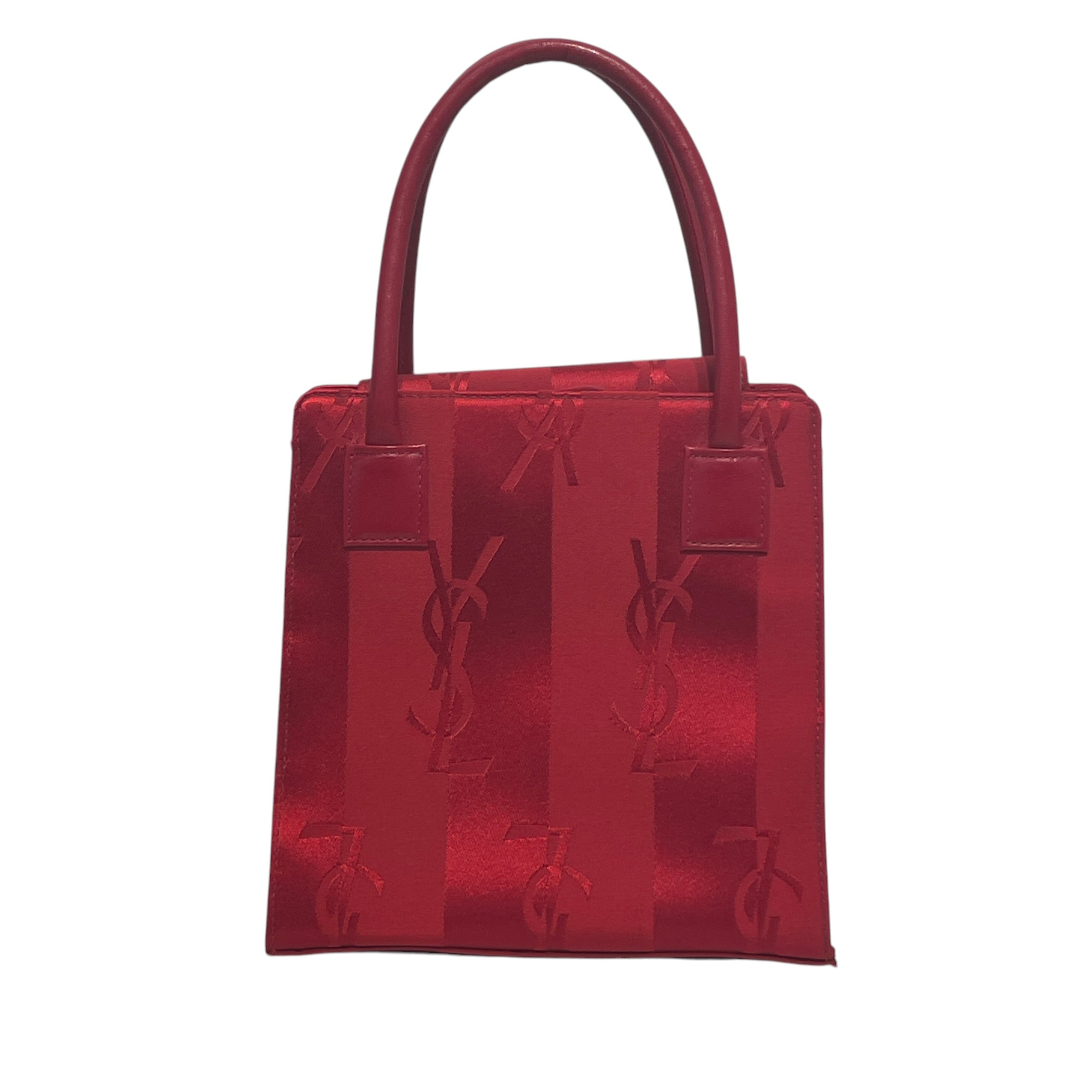 YVES SAINT LAURENT/Tote Bag/Monogram/Polyester/RED/MINI TOTE view 1