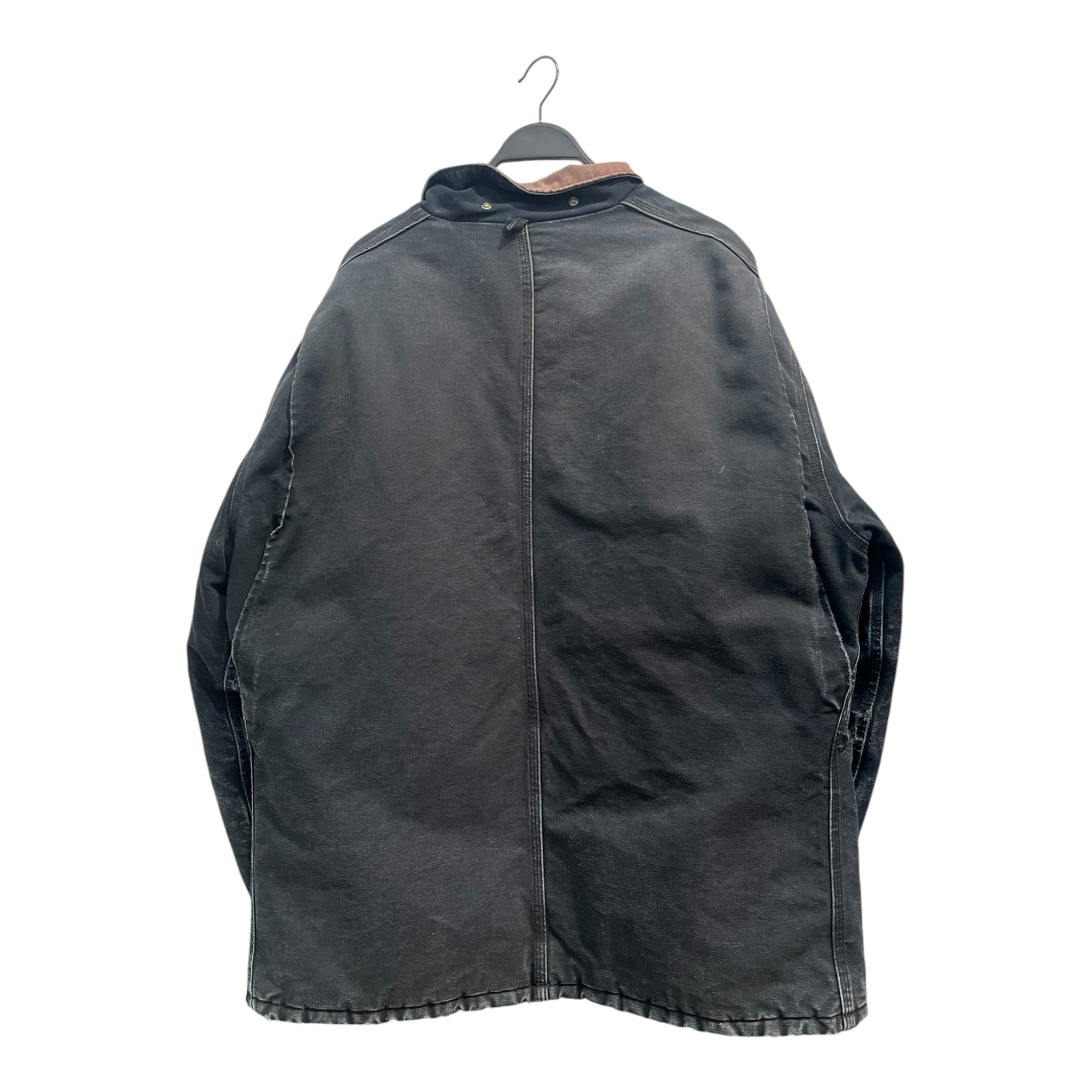 Carhartt/Jacket/Cotton/BLU/work wear distressed/ collar view 2
