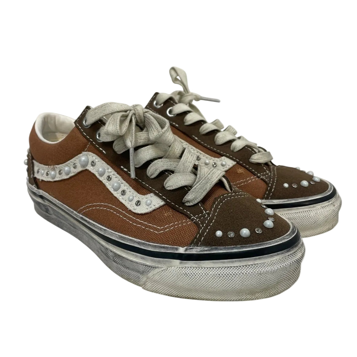 VANS/Low-Sneakers/US 6.5/Leather/BRW/LX Old Skool 36 Pearlized view 1