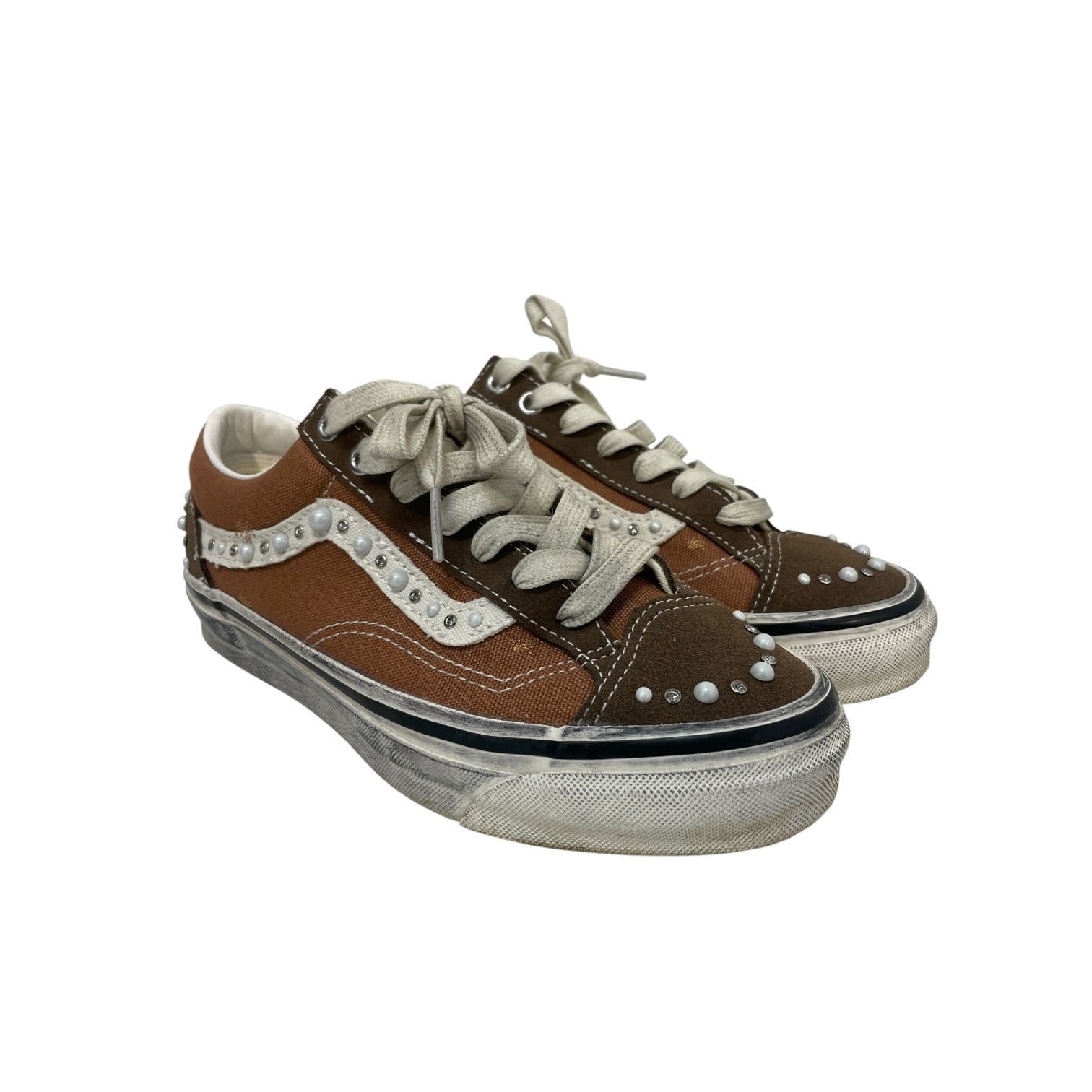 VANS/Low-Sneakers/US 6.5/Leather/BRW/LX Old Skool 36 Pearlized view 1