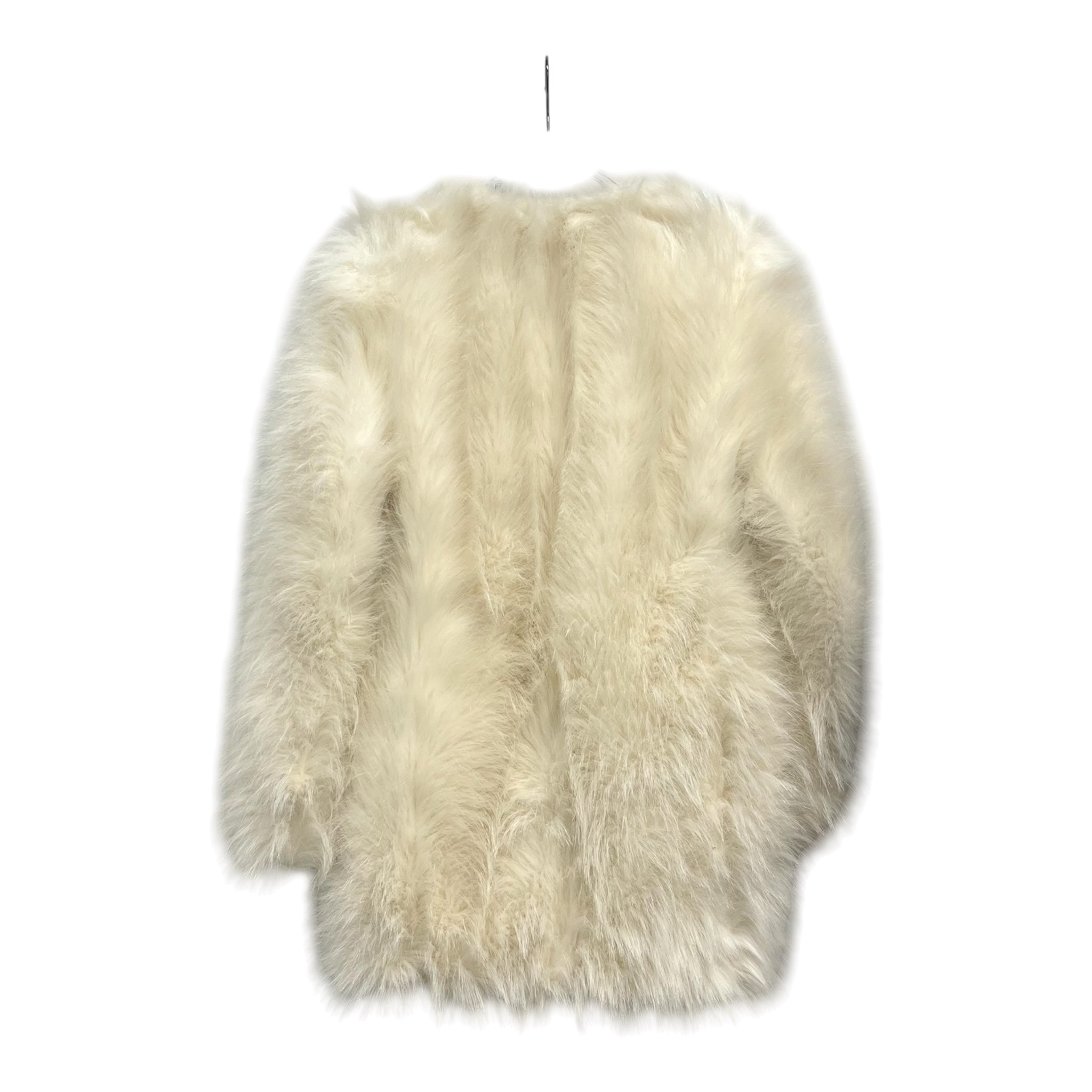 SAINT LAURENT/Coat/38/Fake Fur/WHT/fur coat/silk interior view 2