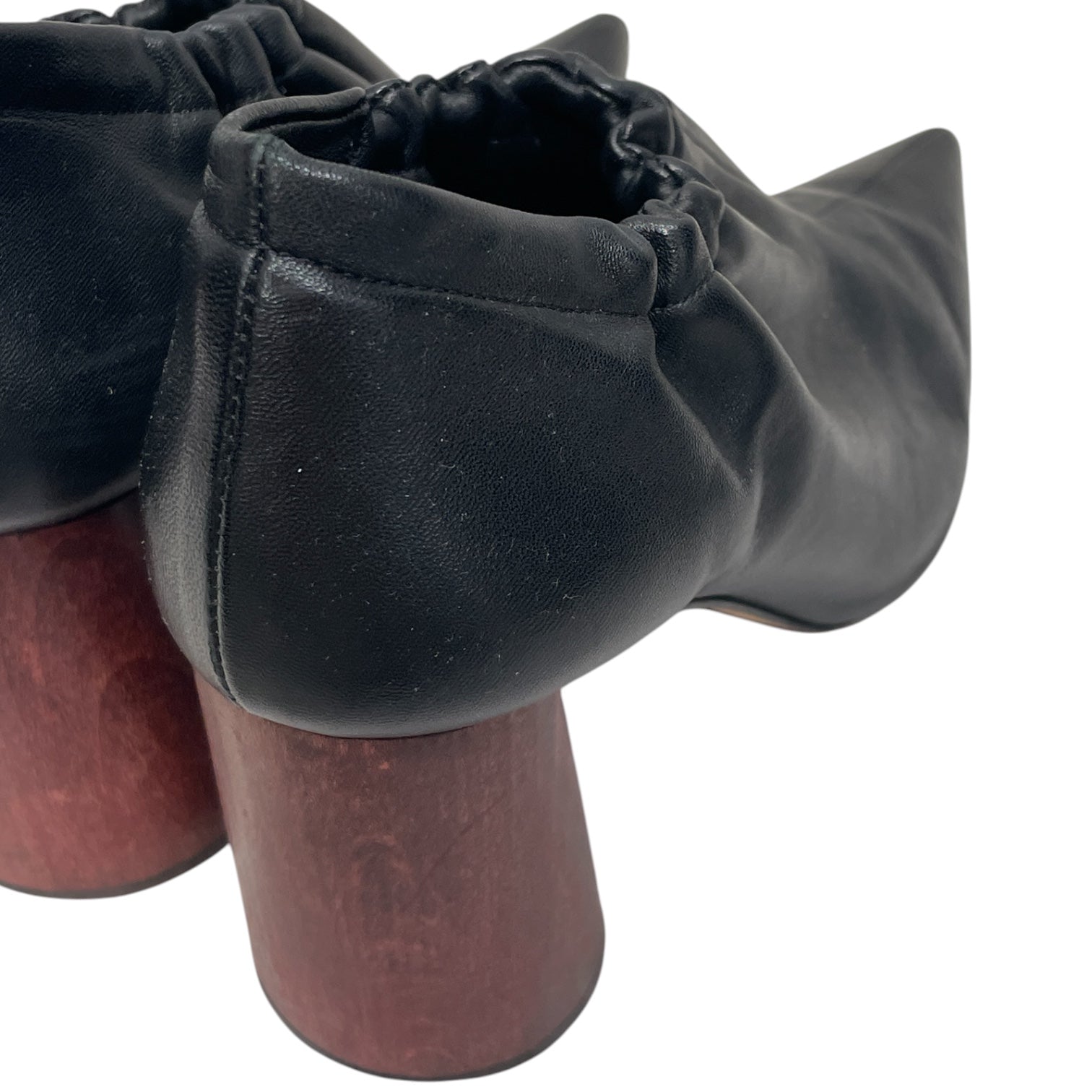 Helmut Lang/Heels/EU 38.5/Leather/BLK/POINT TOE WOOD ROUND HEEL view 6
