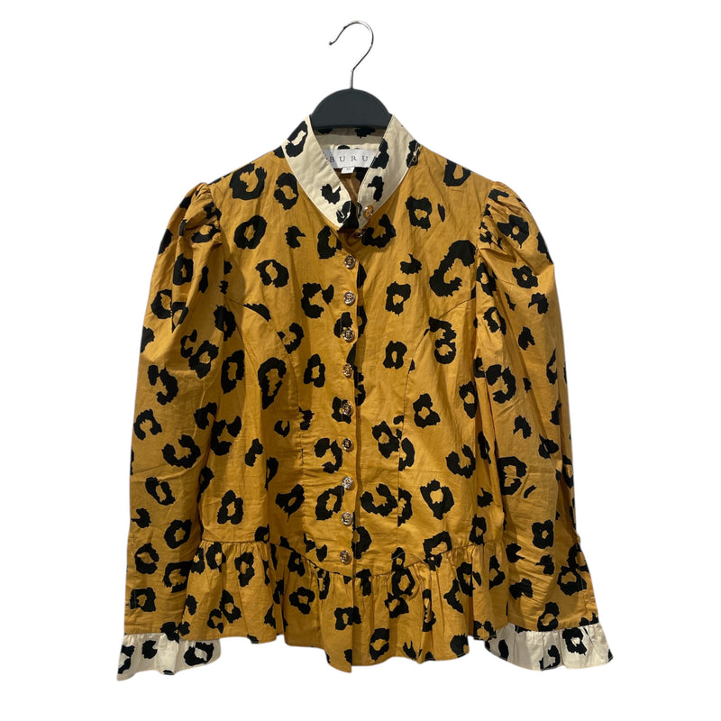 BURU/3|4S Blouse/XS/Leopard/Cotton/GLD/