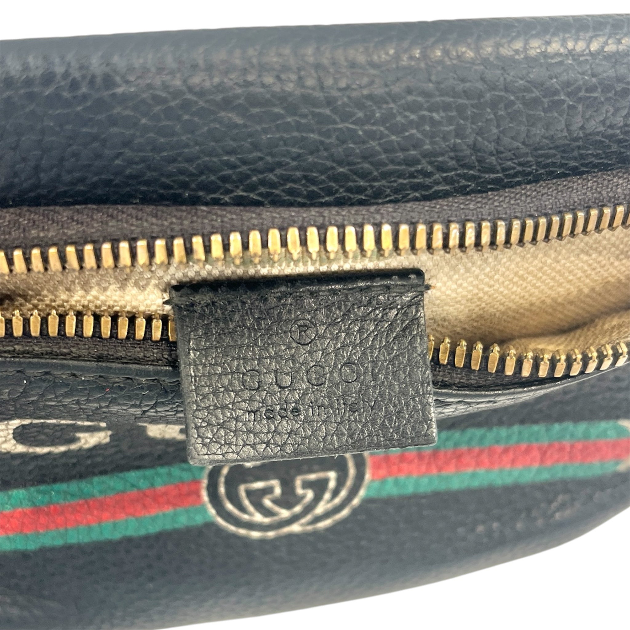 GUCCI/Fanny Pack/Leather/BLK/VINTAGE LOGO BELT BAG view 5