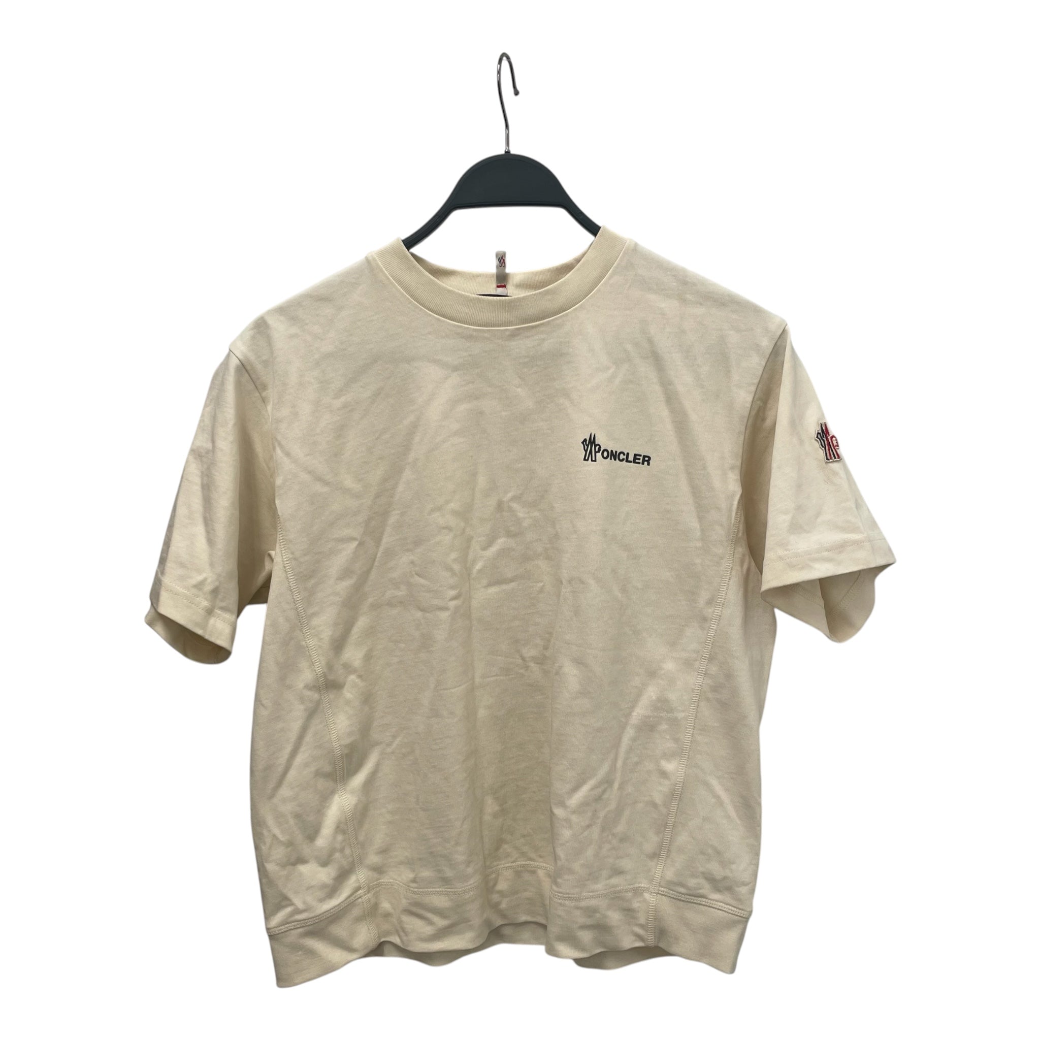MONCLER GRENOBLE/T-Shirt/M/Cotton/CRM/LOGO view 1