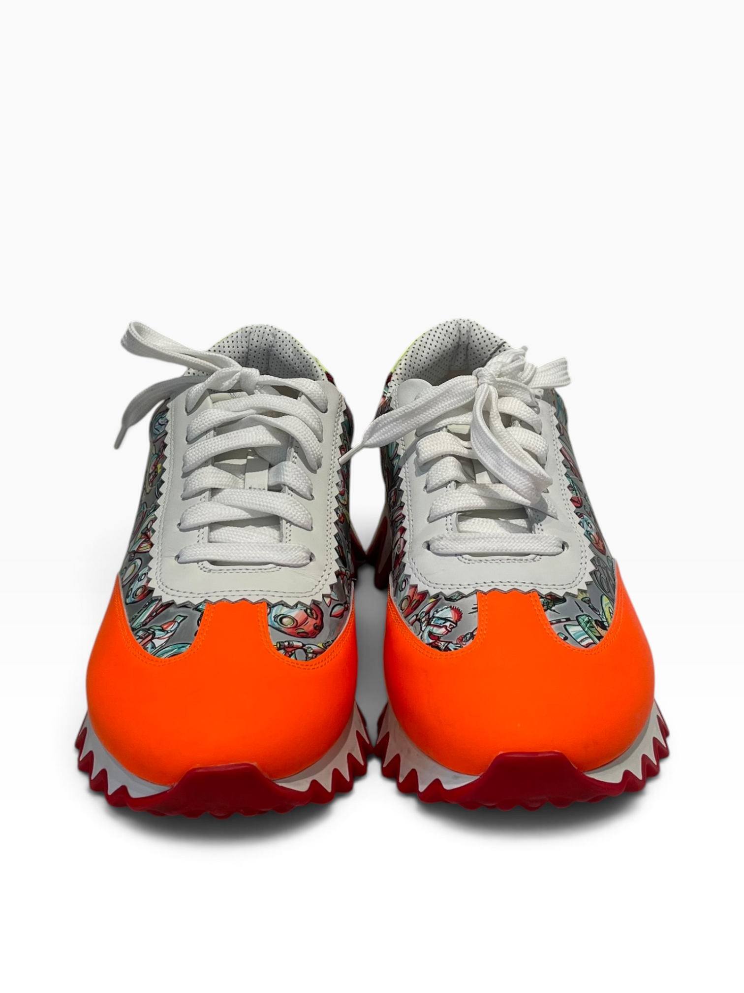 Christian Louboutin/Low-Sneakers/EU 41.5/All Over Print/Leather/MLT/LOUBISHARK view 3