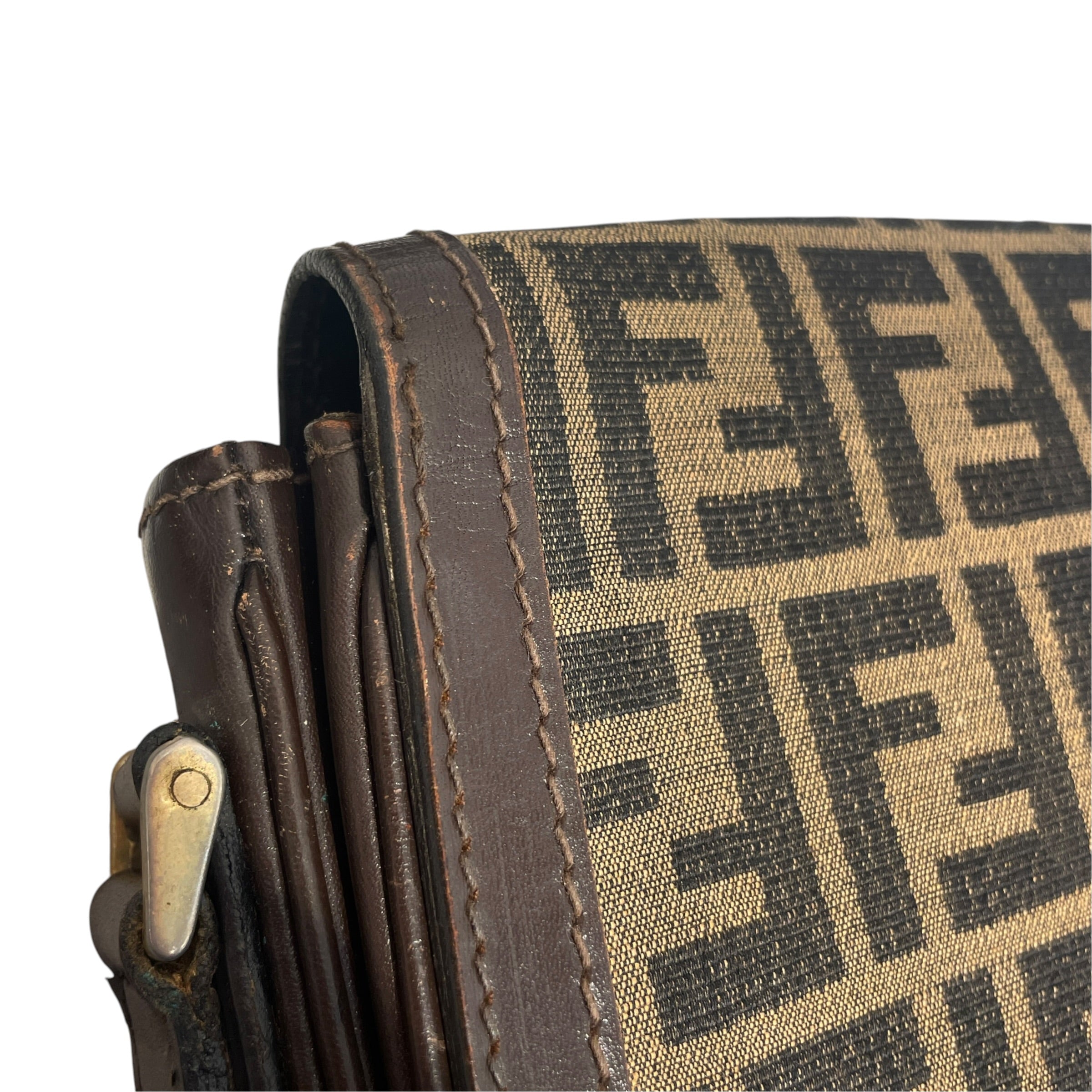 FENDI/Cross Body Bag/Monogram/Leather/BRW/Monogram Crossbody view 6