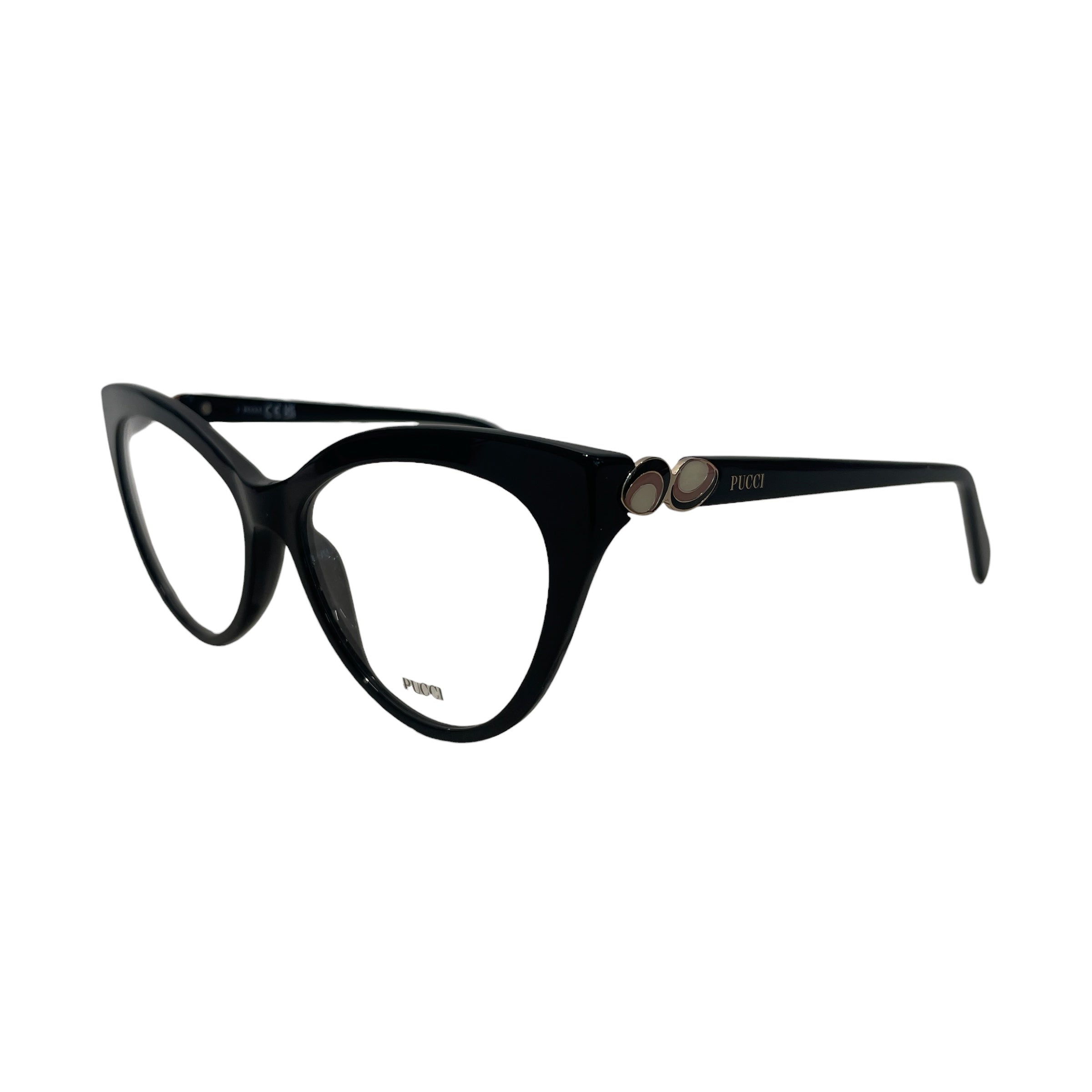 EMILIO PUCCI/Glasses/Celluloid/BLK/L's/CAT EYE view 2