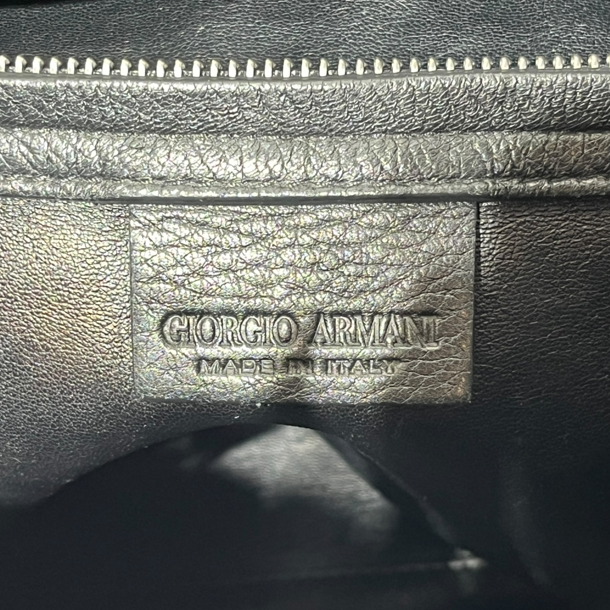 GIORGIO ARMANI/Cross Body Bag/Leather/BLK/messenger bag view 5