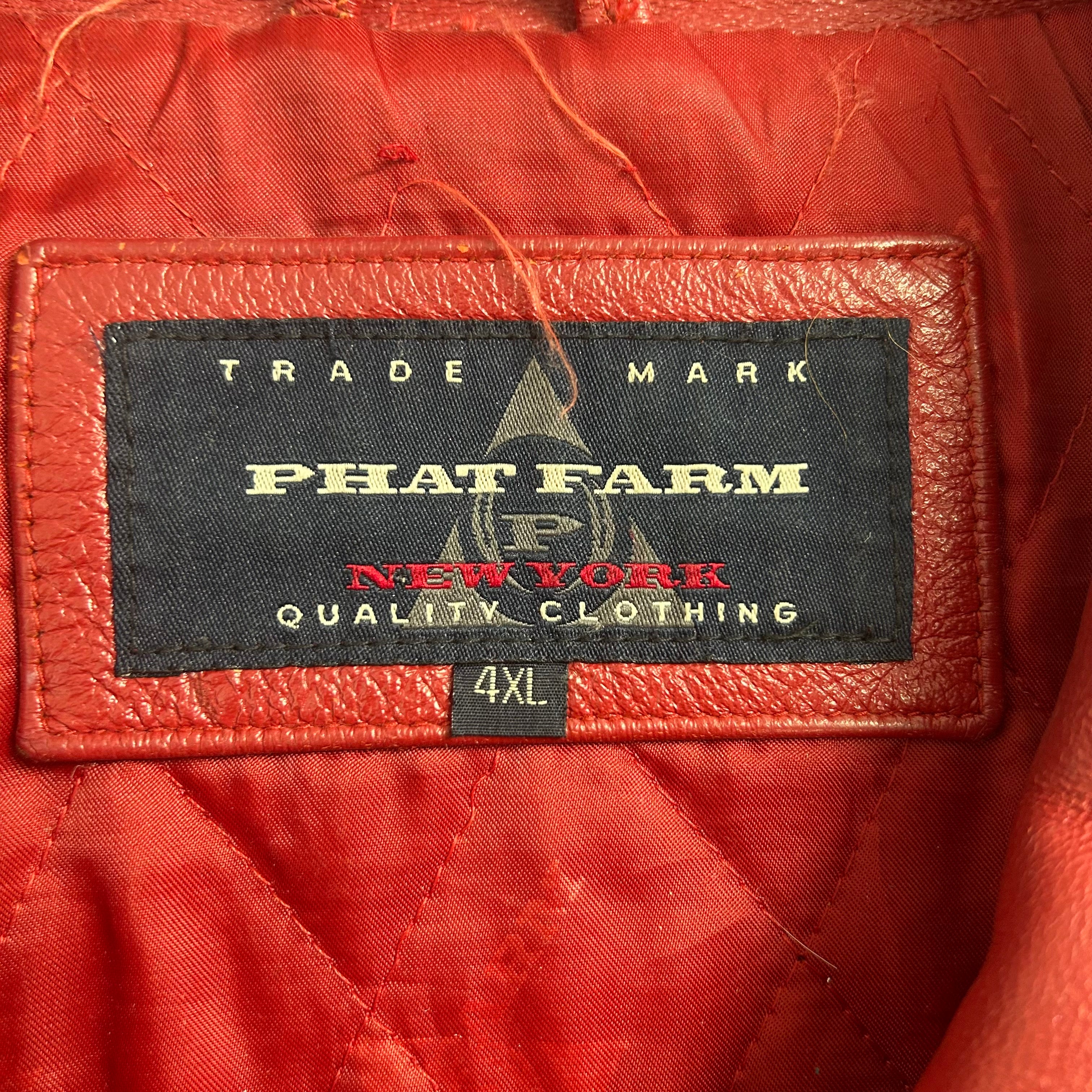 PHAT FARM/Baseball Jkt/XXXXL/Leather/RED/ALL CITY view 3