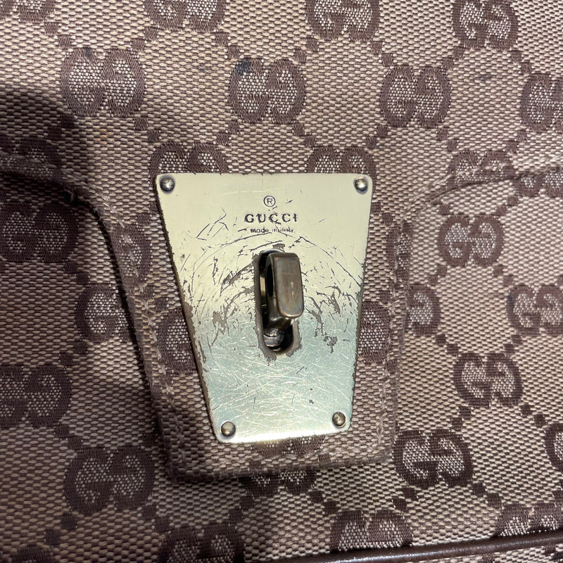 GUCCI/Hand Bag/Monogram/Cotton/KHK/90643