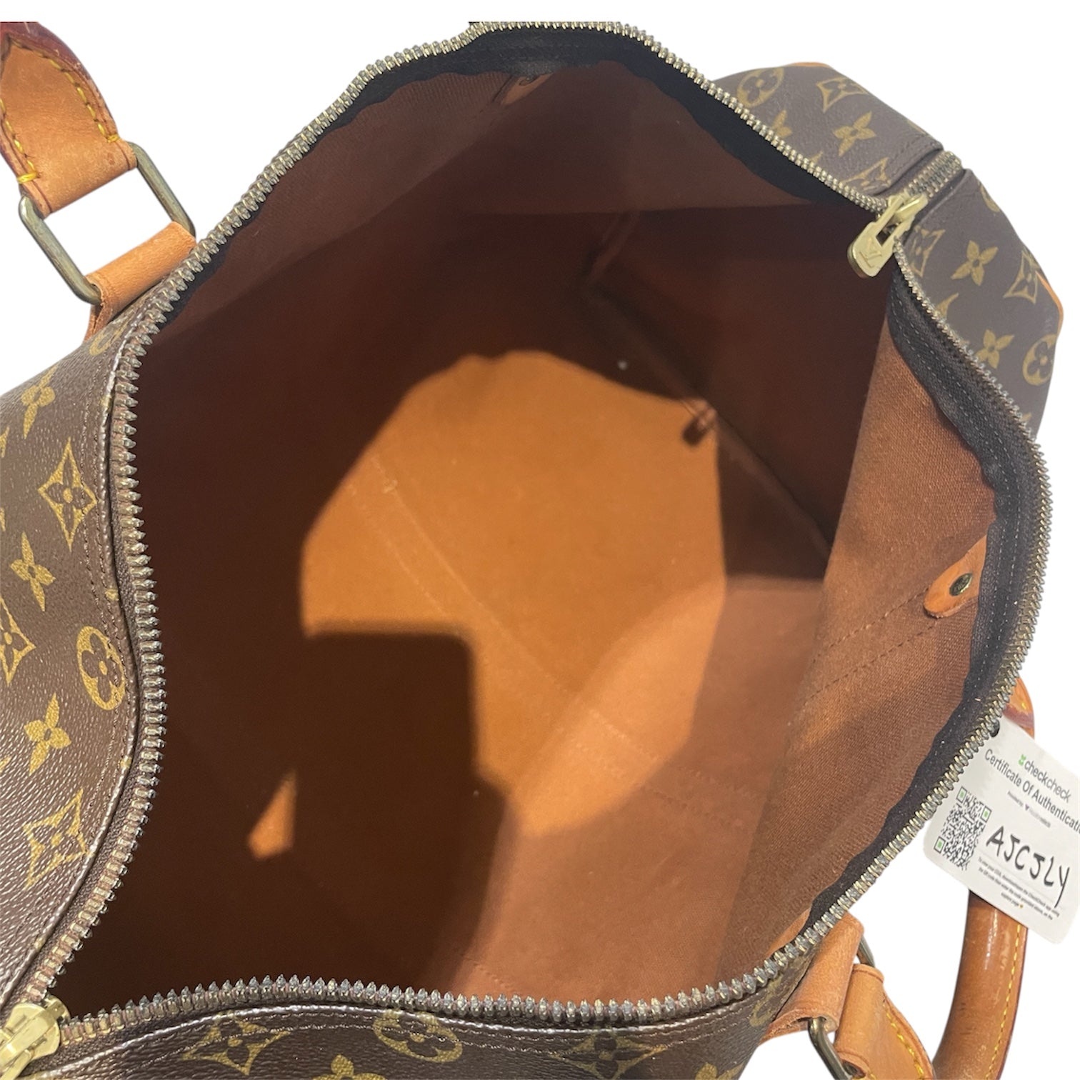 LOUIS VUITTON/Bag/Monogram/Leather/BRW/Brown LV duffle view 10