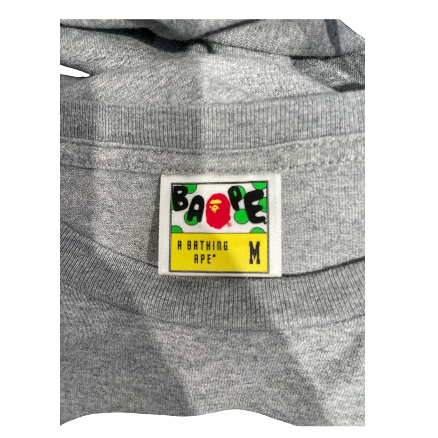 A BATHING APE/T-Shirt/M/Cotton/GRY/GREY CAMO APE HEAD view 3