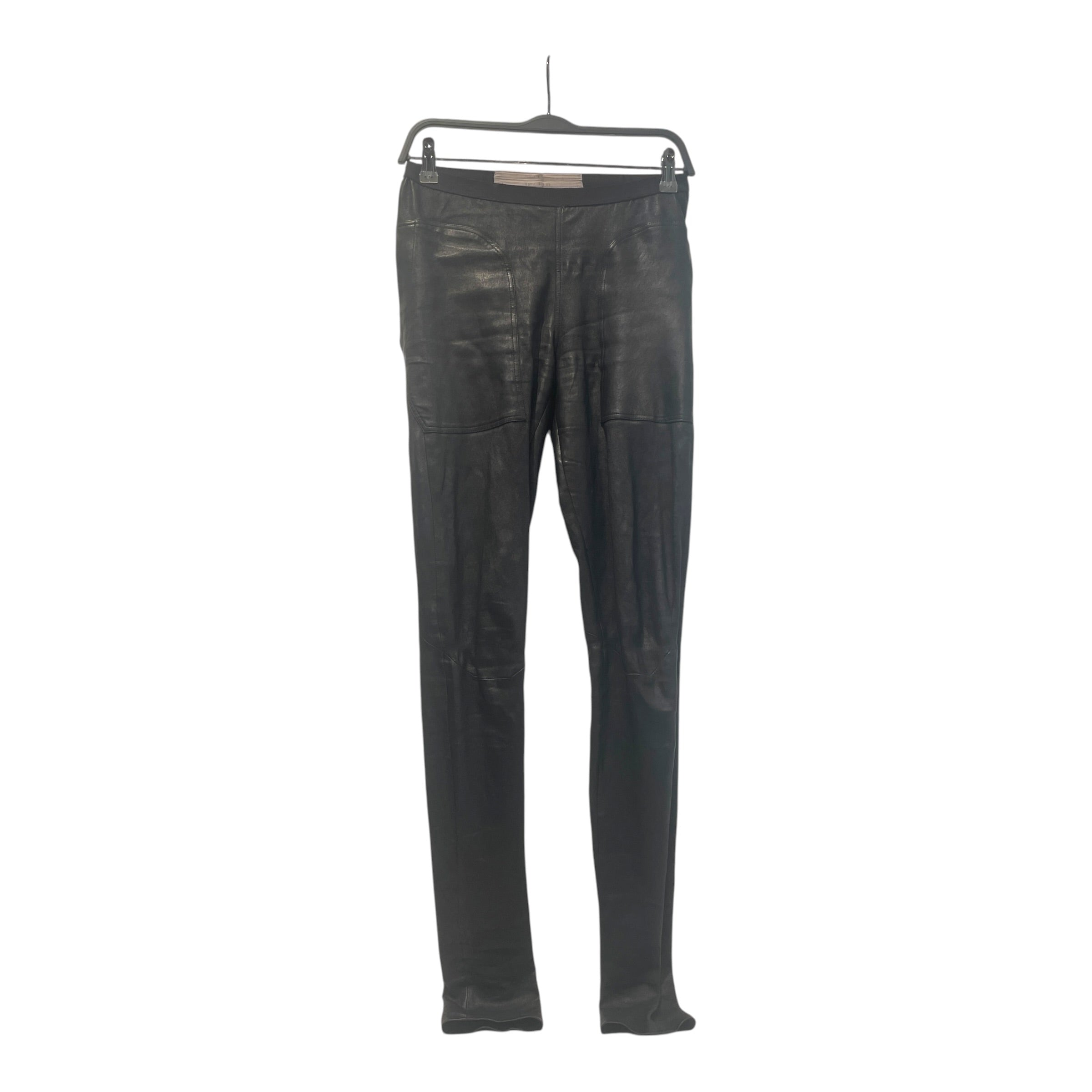Rick Owens/Skinny Pants/4/Lambskin/BLK/S/S 23 Biker Leggings