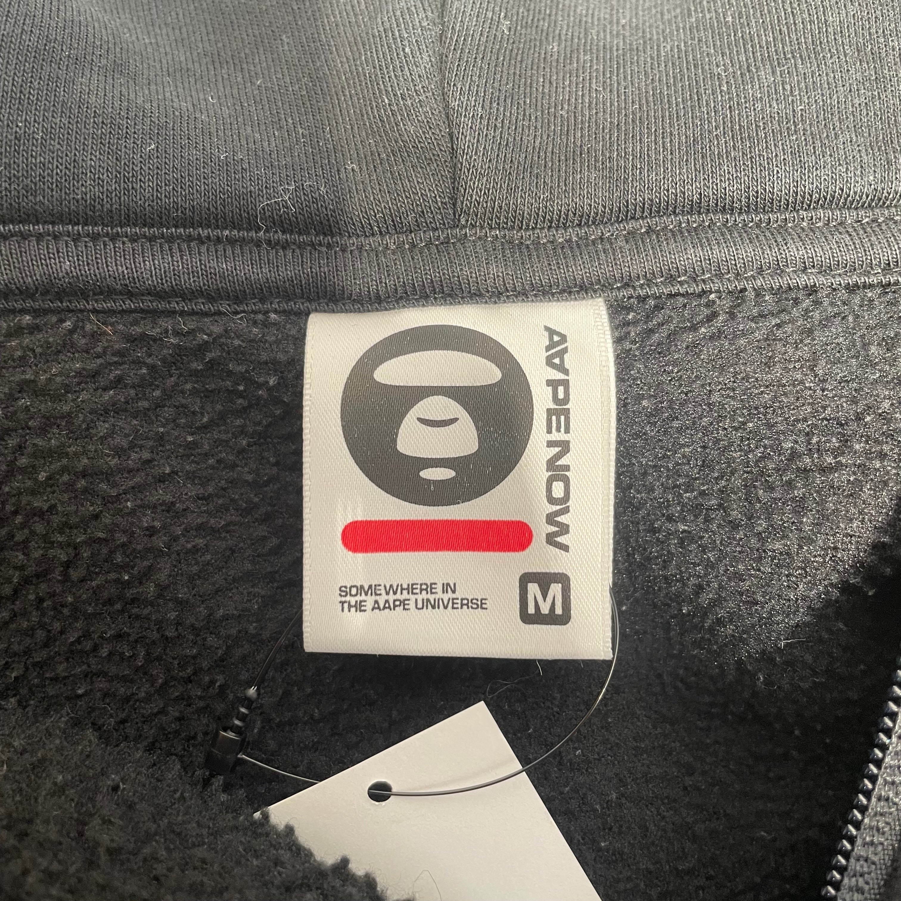AAPE BY A BATHING APE/Fleece Jkt/M/Polyester/BLK/1/4 ZIP WITH POCKET view 3