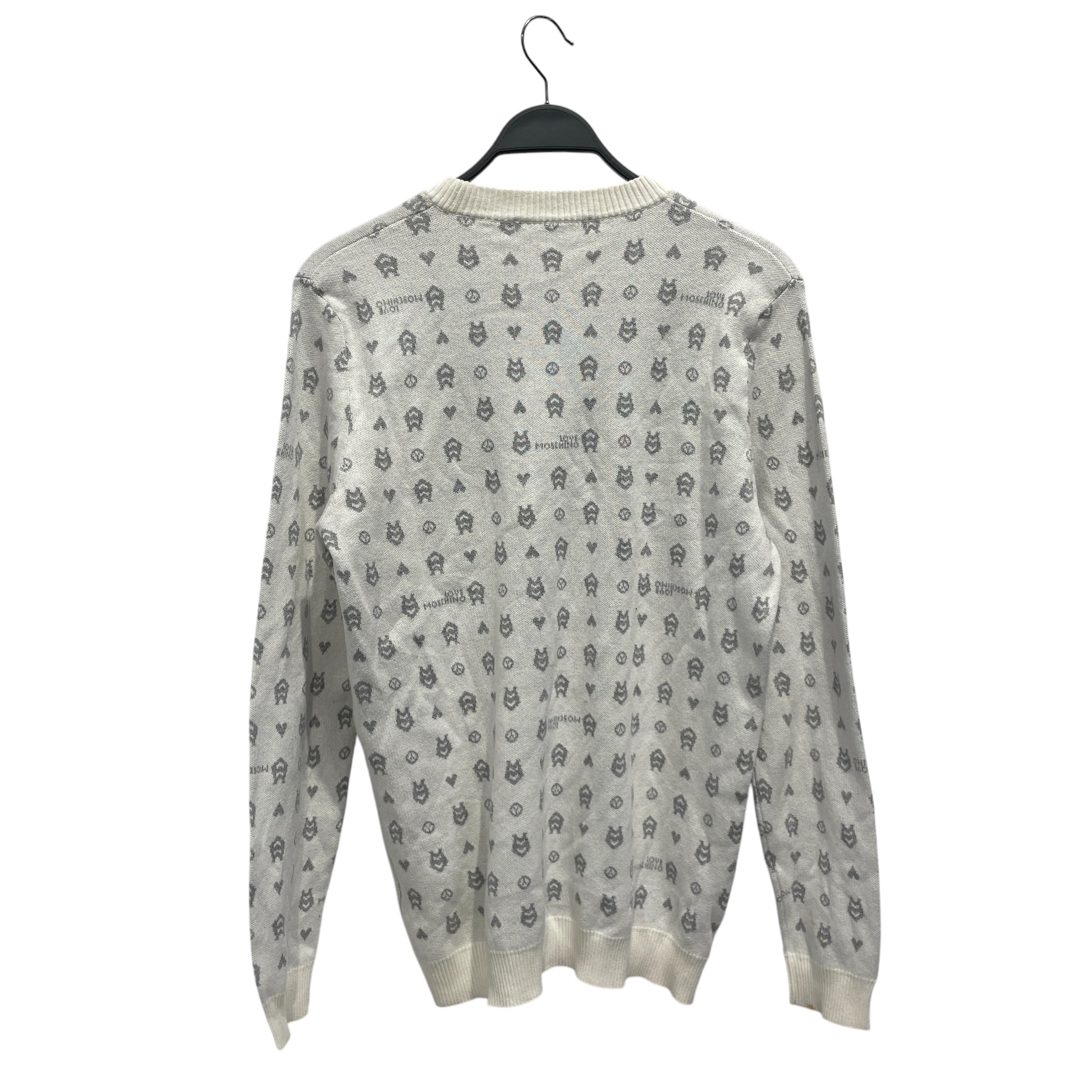 LOVE MOSCHINO/Sweater/M/Monogram/Cotton/WHT/ view 2