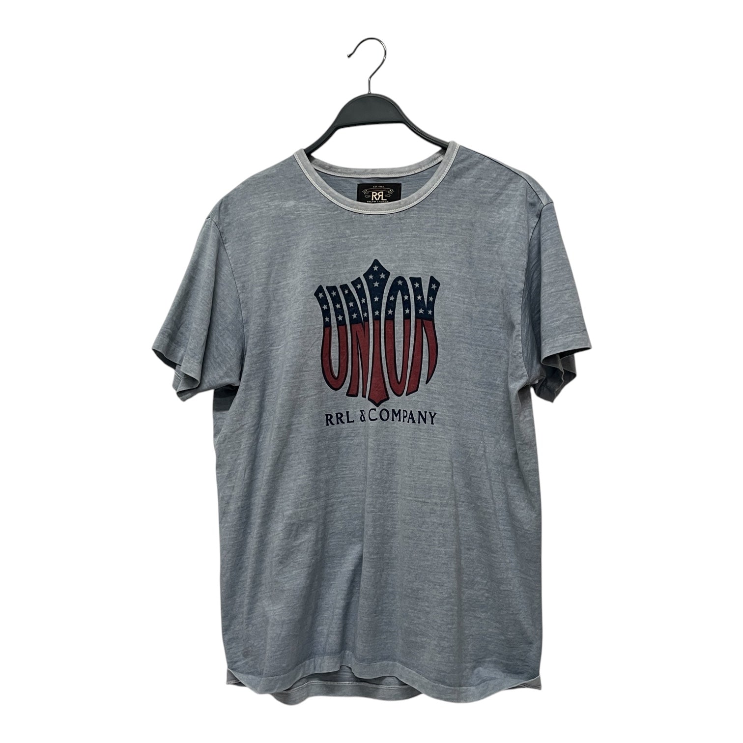 RRL/T-Shirt/M/Cotton/BLU/UNION RRL&CO LOGO view 1