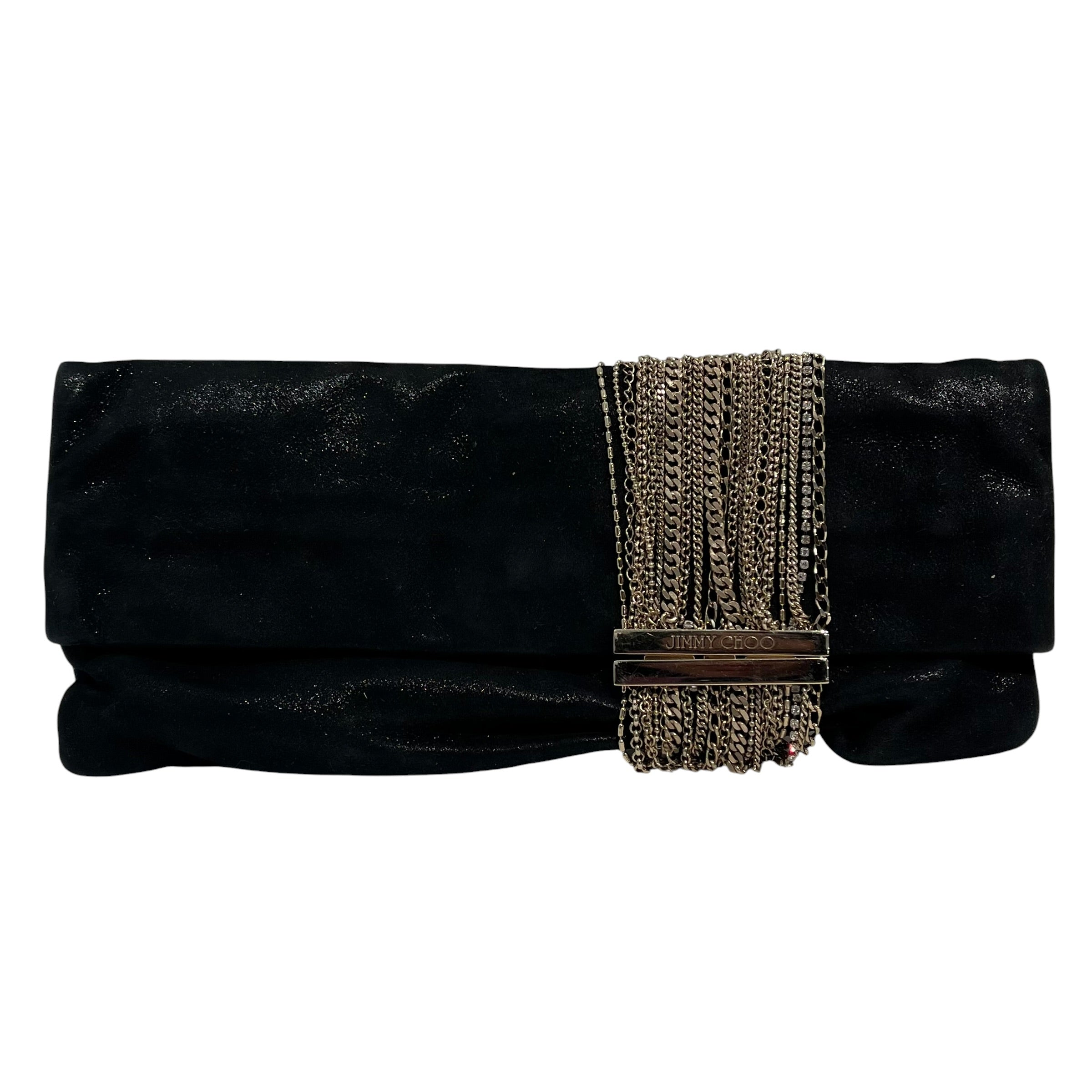 JIMMY CHOO/Clutch Bag/Suede/BLK/Chandra view 1