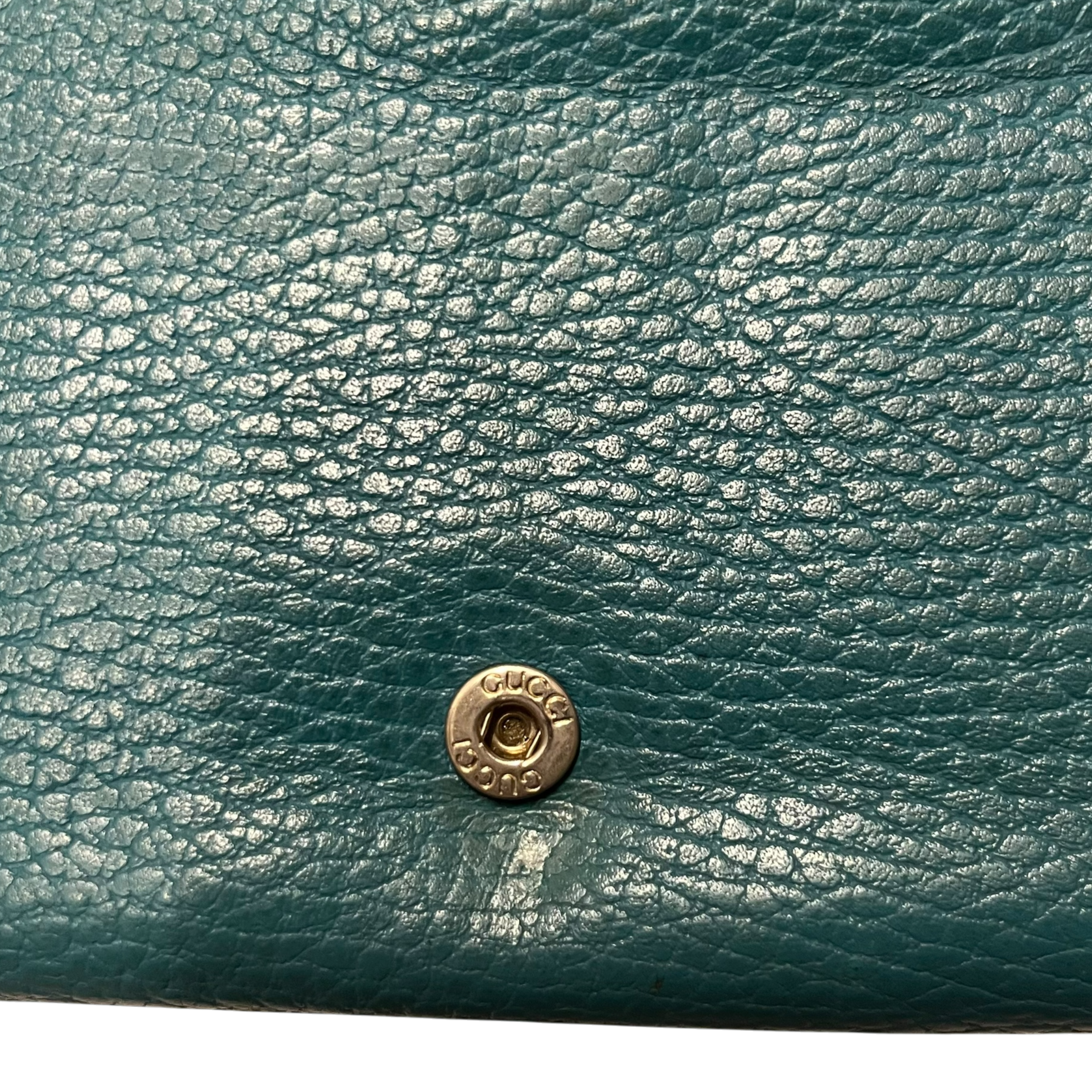 GUCCI/Long Wallet/Leather/BLU/L's/vintage turquoise continental view 5