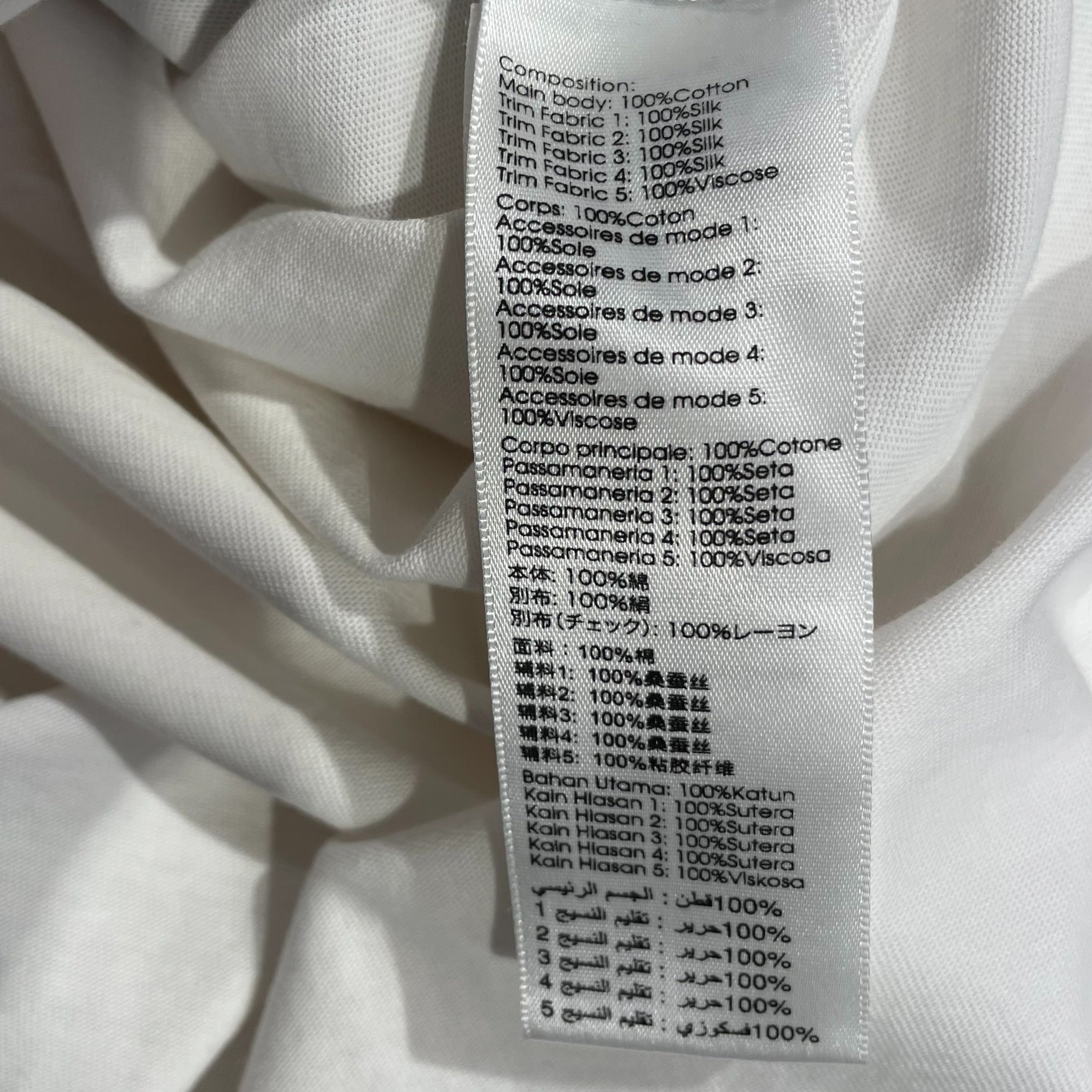 3.1 phillip lim/SS Shirt/XS/Graphic/Cotton/WHT/BLUE SILK PATCHWORK view 4