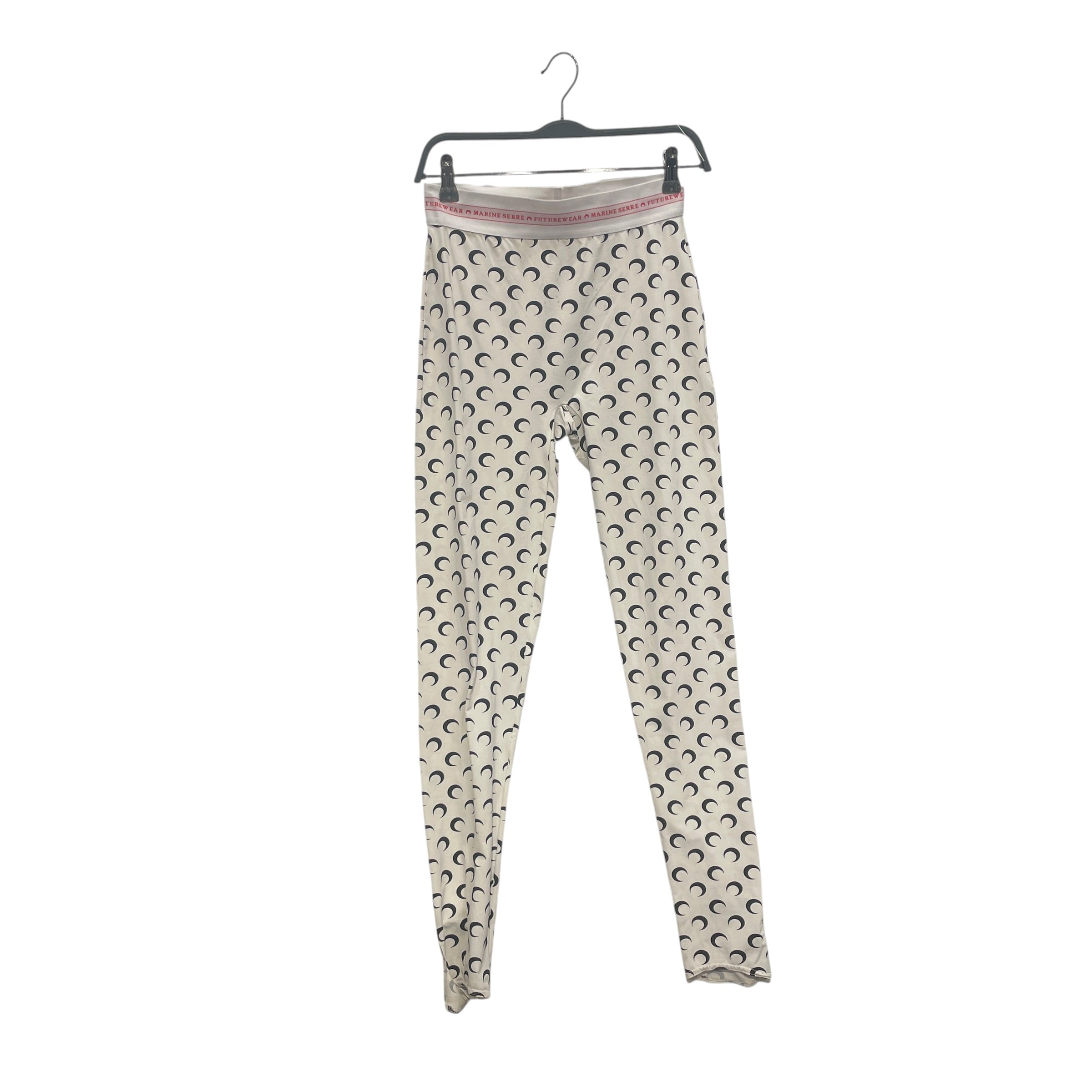 MARINE SERRE/Bottoms/M/All Over Print/Polyester/WHT/leggings/BLACK MOON PRINT view 1