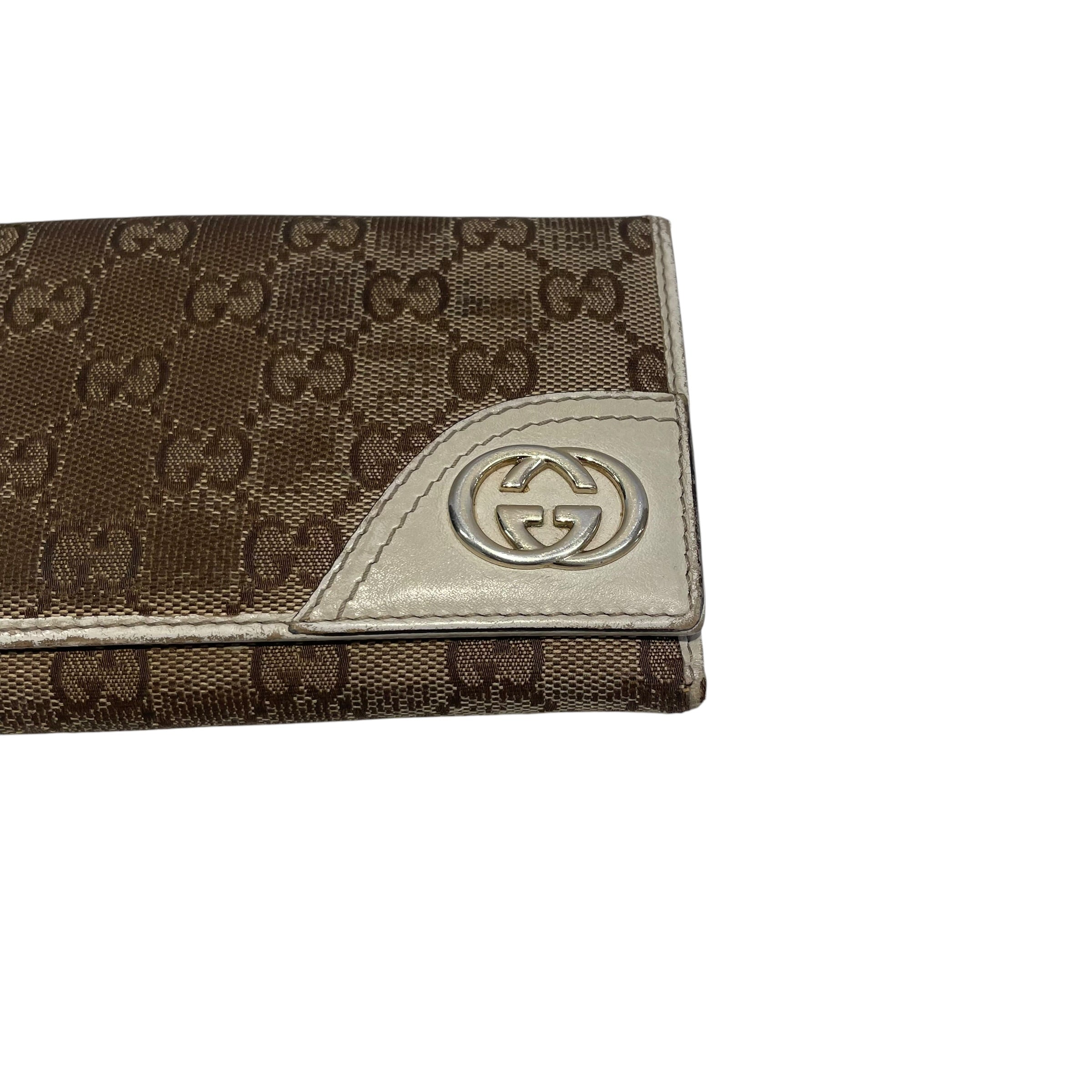 GUCCI/Bifold Wallet/Leather/BRW/BROWN PLAIN GUCCI view 3